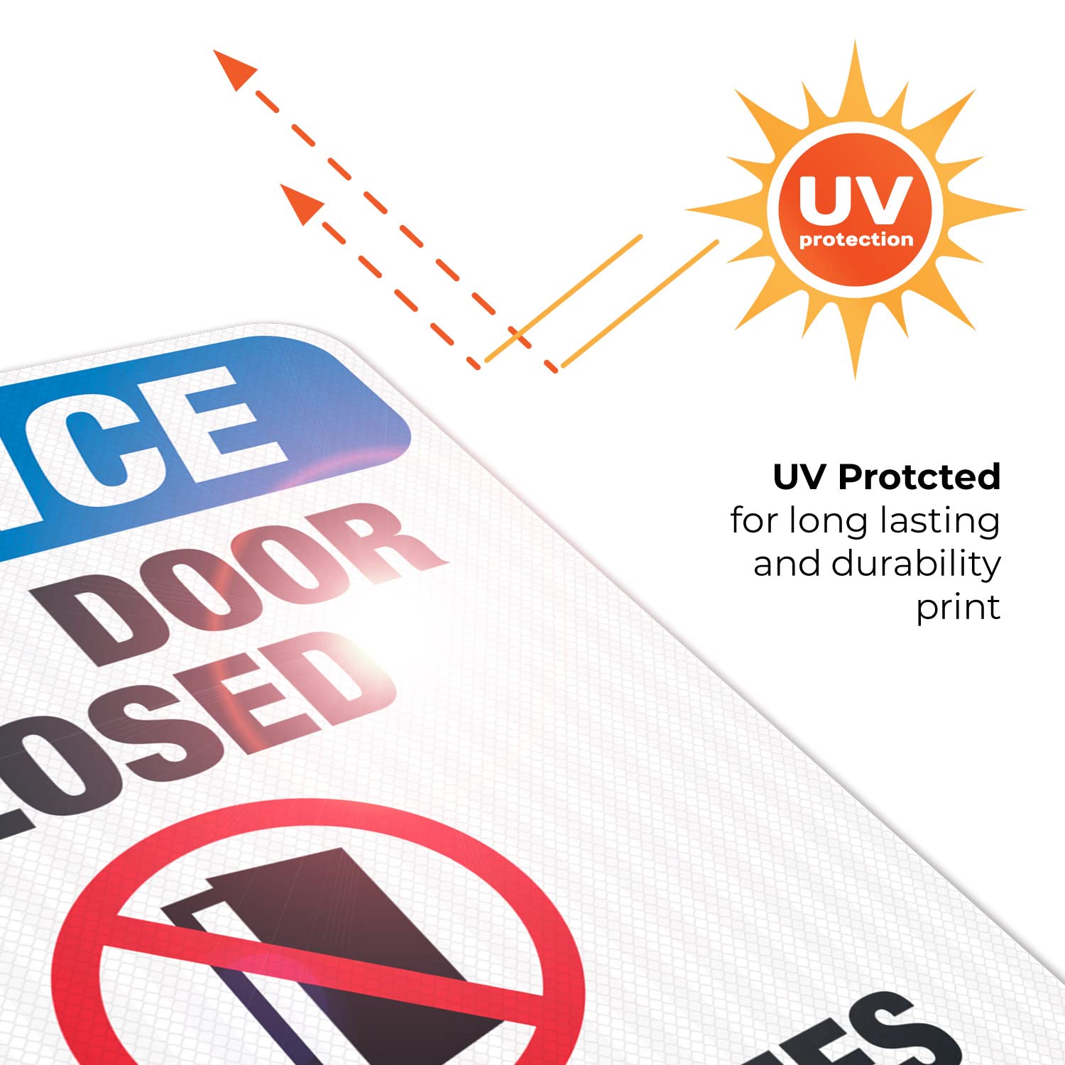 OSHA Compliant 'Keep Door Closed at All Times' Reflective Safety Sign - 18x24 Inches, 3M EGP .080 Aluminum, Fade Resistant for Indoor/Outdoor Use - Made in USA - Ideal for Warehouses, Offices, and Public Buildings