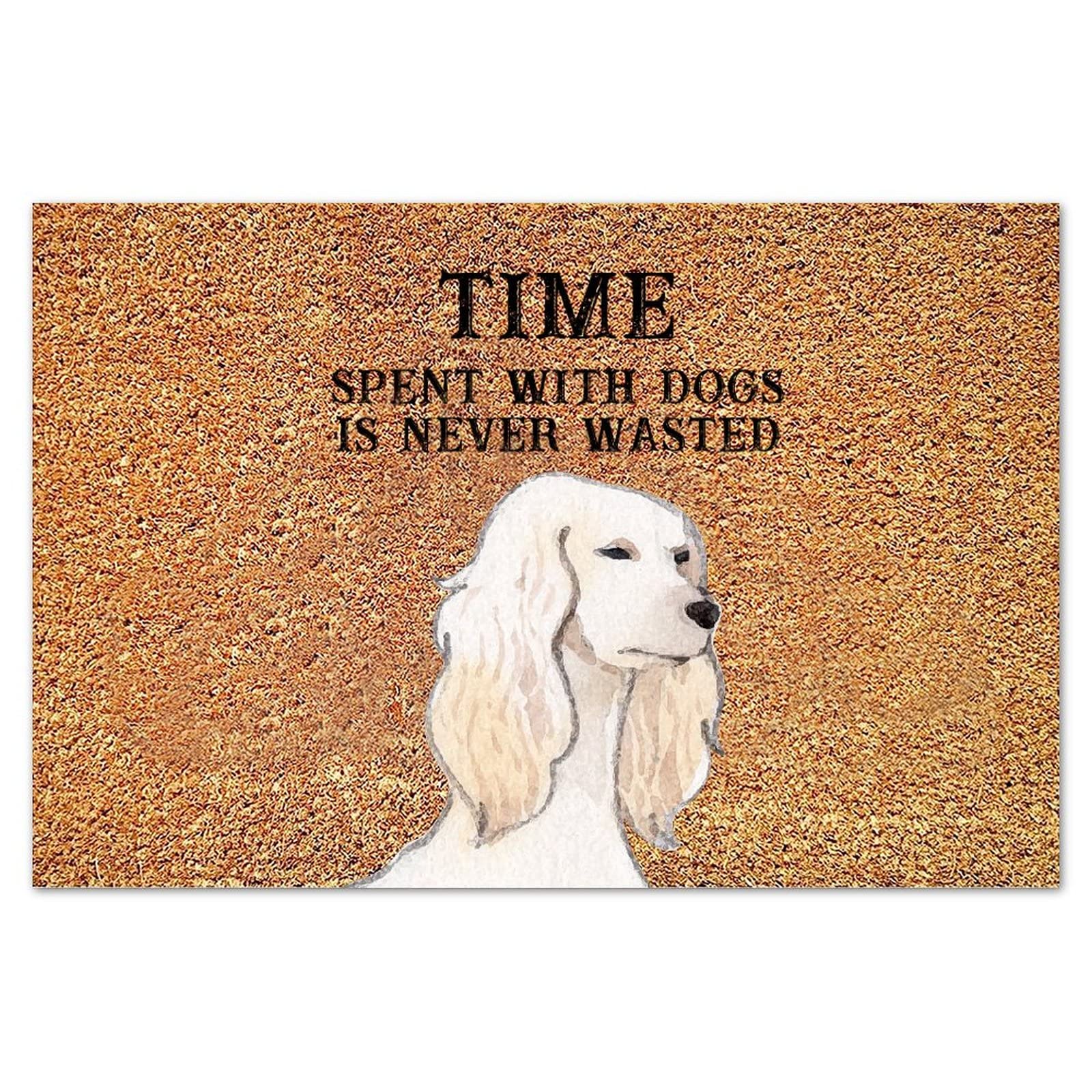 Natural Coconut Coir Mat - Personalized Dog Mom Gift for Women, Pet Lover Floor Mat with Recessed Design for Entrances, Durable & Easy to Clean - Perfect for Home, Office, or Kennel Use