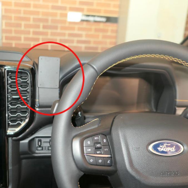 ClicOn No Holes Center Dash Mount for Ford Ranger 2022-2024, Ford Ranger Wildtrak 2022-2024 & Ford Everest 2022-2024 | Universal Phone Holder for Off-Roading, Camping & Daily Commute