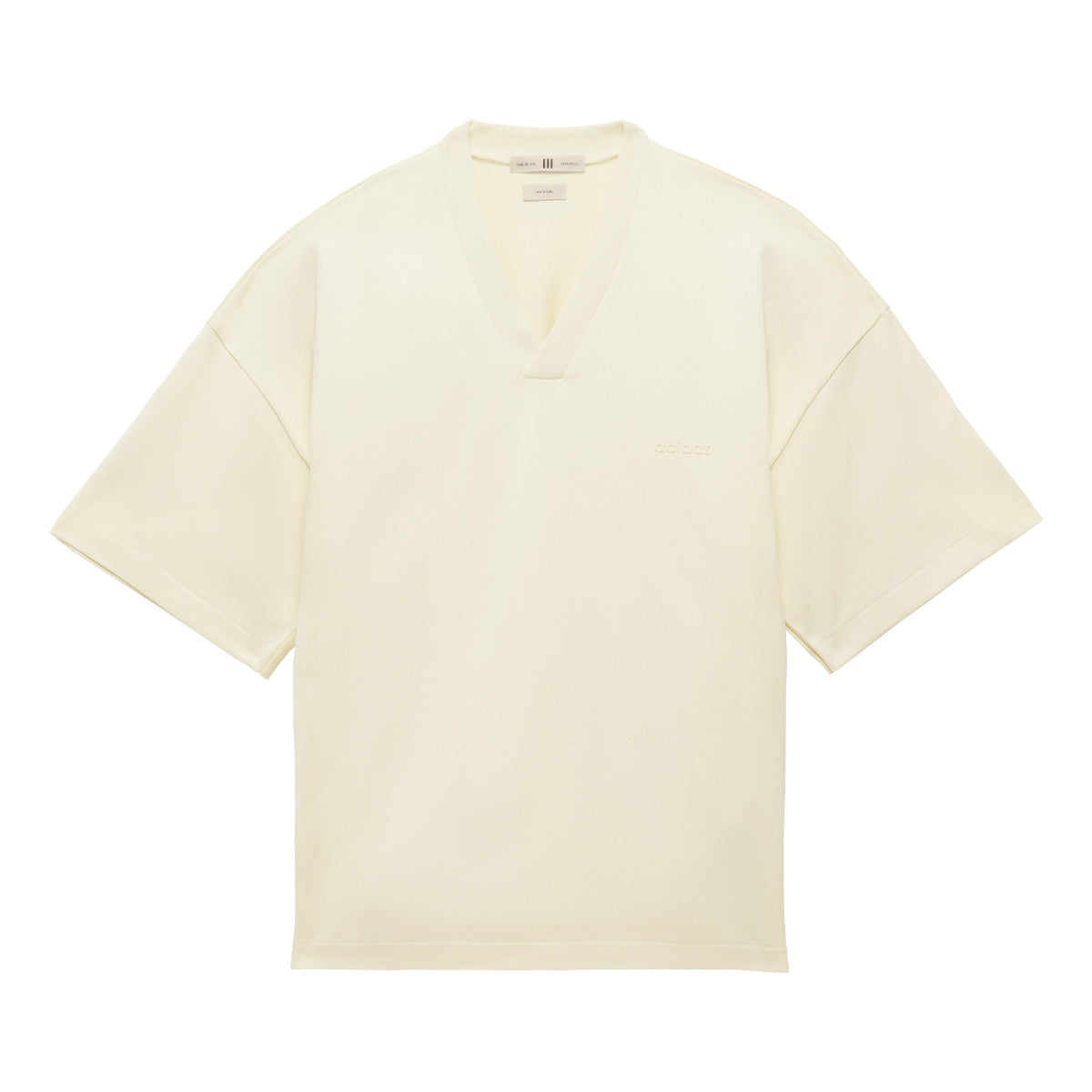 Fear of God Athletics V-Neck T-Shirt for Men - Soft Cotton Pale Yellow Tee - Casual Wear, Gym, Street Style, Everyday Outfit