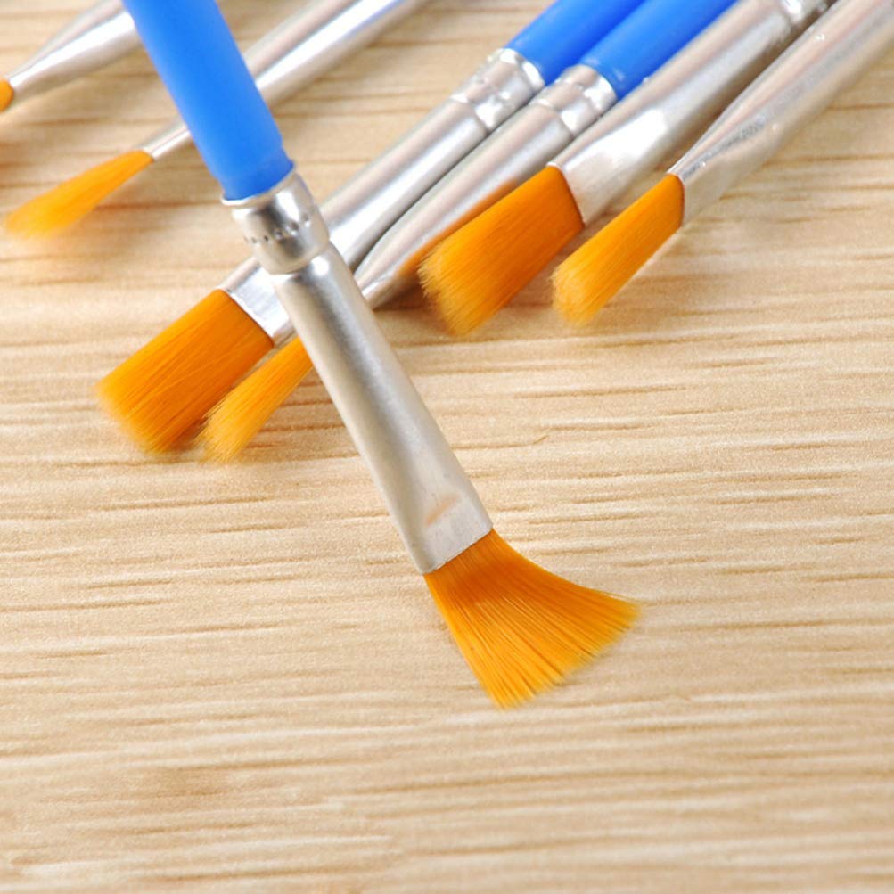 Exceart 50pcs Oil Painting Brush Set - Nylon Artist Brushes for Kids & Students - Perfect for Canvas & Watercolor Painting