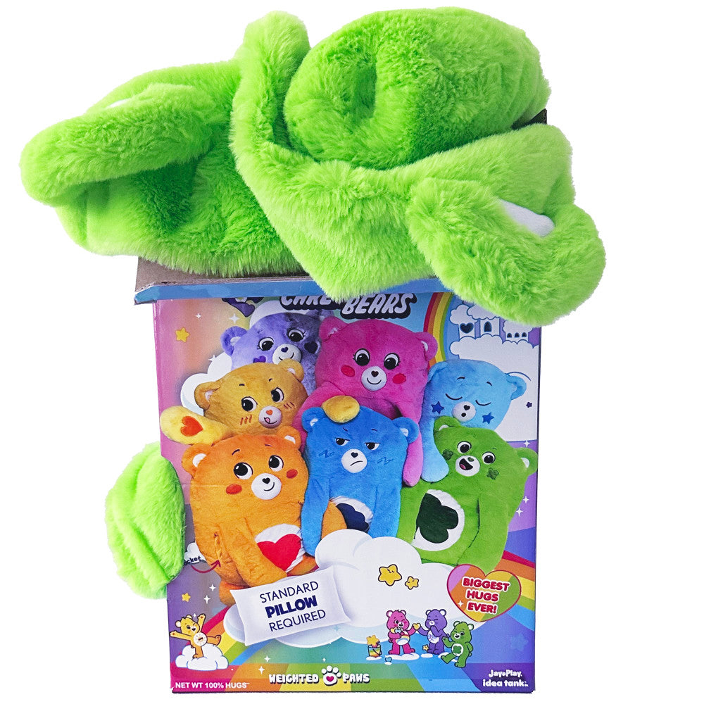 Care Bears Happy Nappers Good Luck Bear Plush Pillow with Pocket - Soft Stuffed Animal for Kids, Bedroom Decor & Travel Companion - Perfect for Nap Time, Playtime and Cuddling