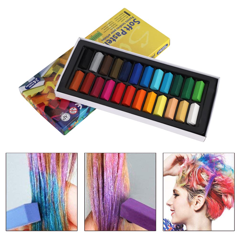 24 Colors Rainbow Face & Body Paint Stick Kit - Washable Halloween Hair Paint, LGBT Pride Body Art, Cosplay Makeup for Halloween, Birthday Parties & Pride Events