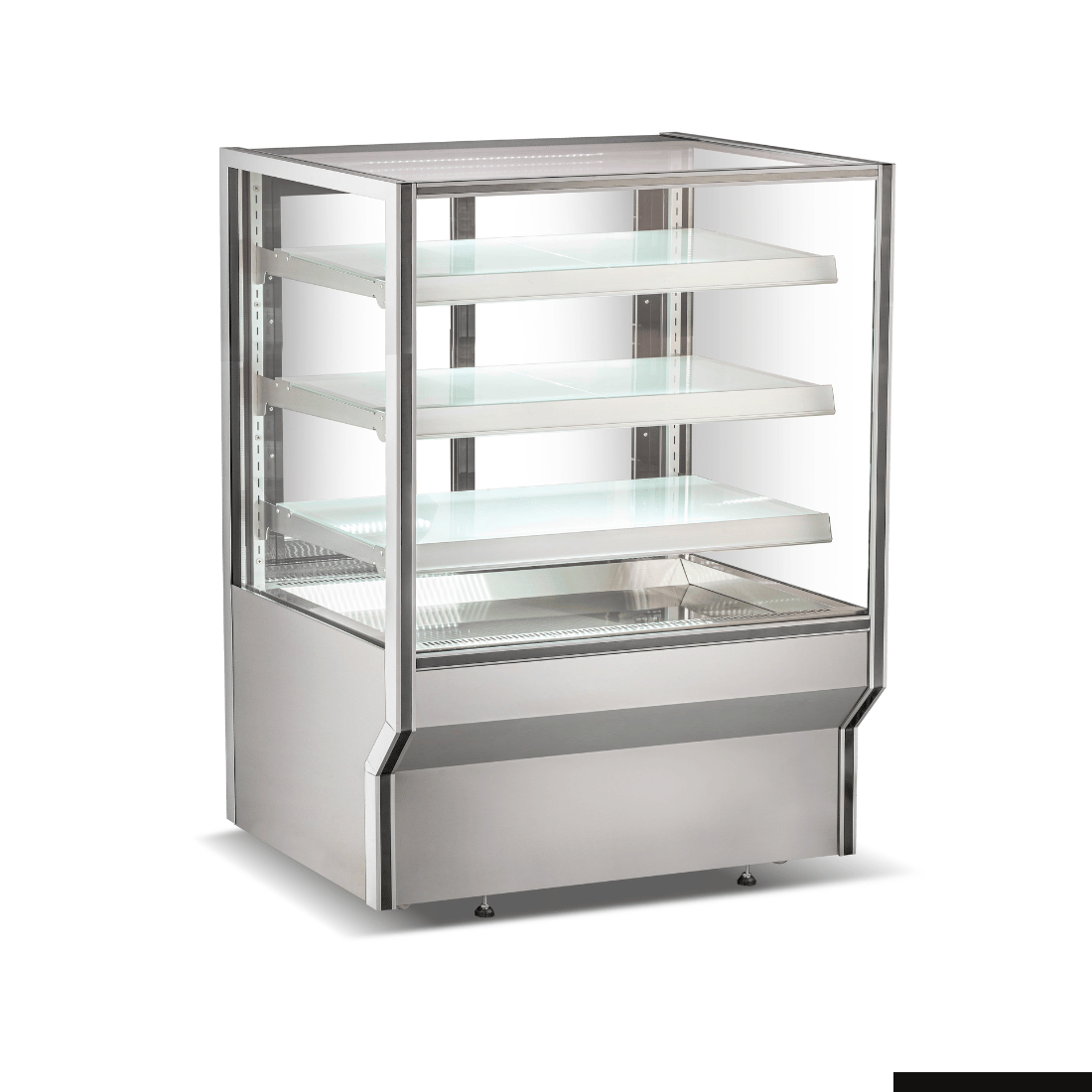 BonVue Complex Chilled Square Display Case C1510 3S - Premium Commercial Refrigerated Showcase for Bakeries, Delis & Retail Stores