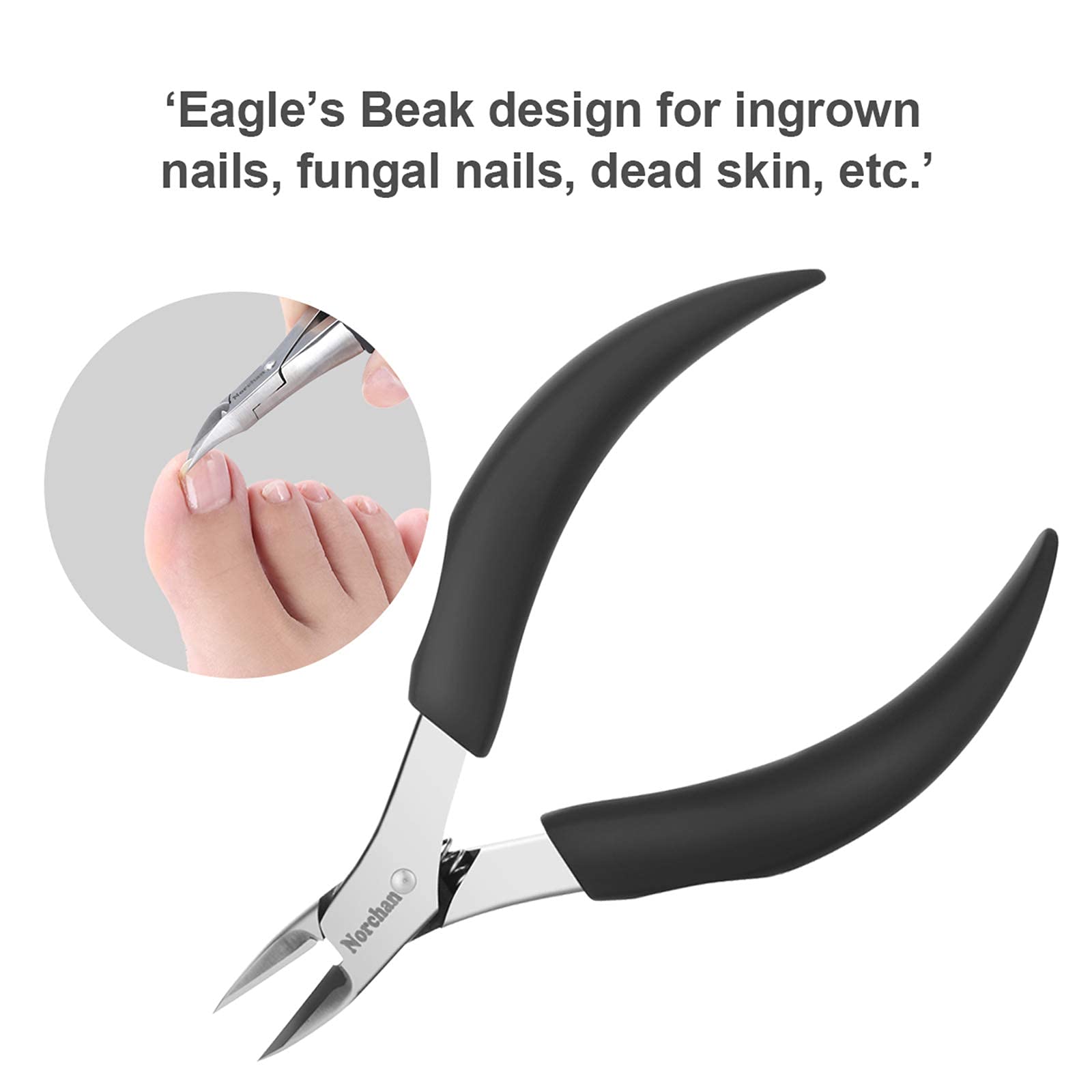 **Heavy Duty Ingrown Toenail Clippers for Thick Nails - Extra Large 4PCS Set - Professional Pedicure Tool for Seniors & Adults - Perfect for Home, Salon & Travel Use**