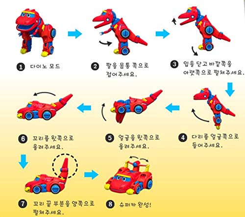 GOGO DINO 5-in-1 Transforming Dinosaur Robot Toys Set (T-Rex, Triceratops, Pterodactyl, Stegosaurus, Velociraptor) - Converts to Car, Airplane & Submarine - STEM Educational Gift for Kids - Perfect for Birthday Parties, Classroom Rewards & Pretend Play Adventures