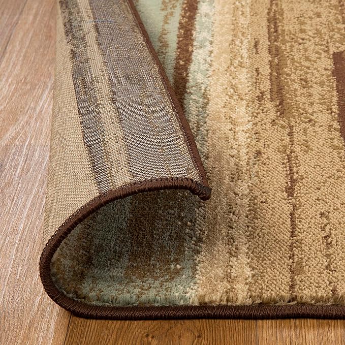 Abstract Striped Lines Indoor Area Rug or Runner Rug - Soft & Durable for Living Room, Bedroom, or Hallway Decor