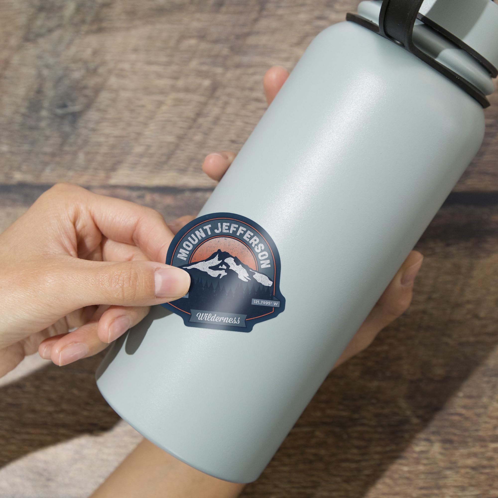 Premium Die-Cut Vinyl Stickers - Willamette National Forest & Mount Jefferson Wilderness Oregon PNW Volcanoes Design (1-3 inch Waterproof Decals) - Perfect for Cars, Water Bottles, Laptops, Coolers, Notebooks & Outdoor Gear - Durable Outdoor Adventure Decals for Hikers, Campers & Nature Lovers