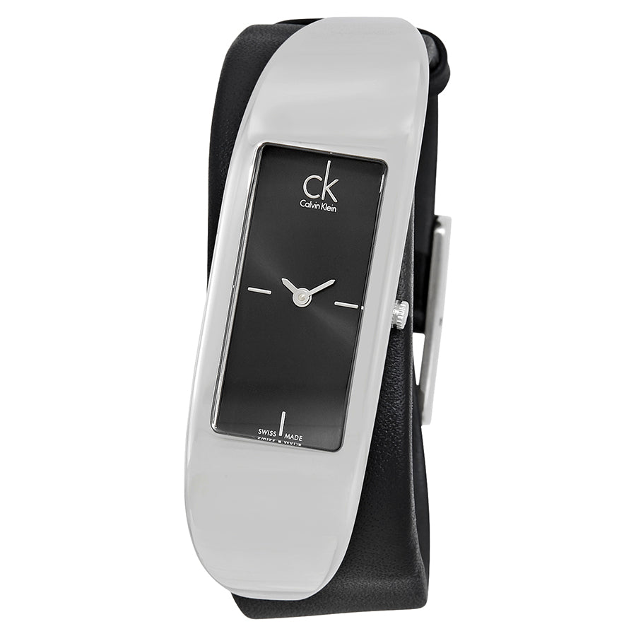 Calvin Klein K3C231C1 Embody Leather Strap Women's Watch - Luxury Fashion Timepiece for Women, Perfect for Office, Party & Everyday Wear