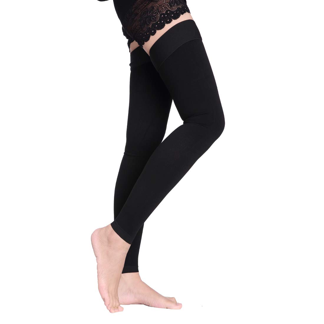 20-30 mmHg Thigh High Compression Socks for Men & Women - Medical Grade Support Stockings for Circulation, Varicose Veins & Travel - Perfect for Nurses, Athletes & Long Flights