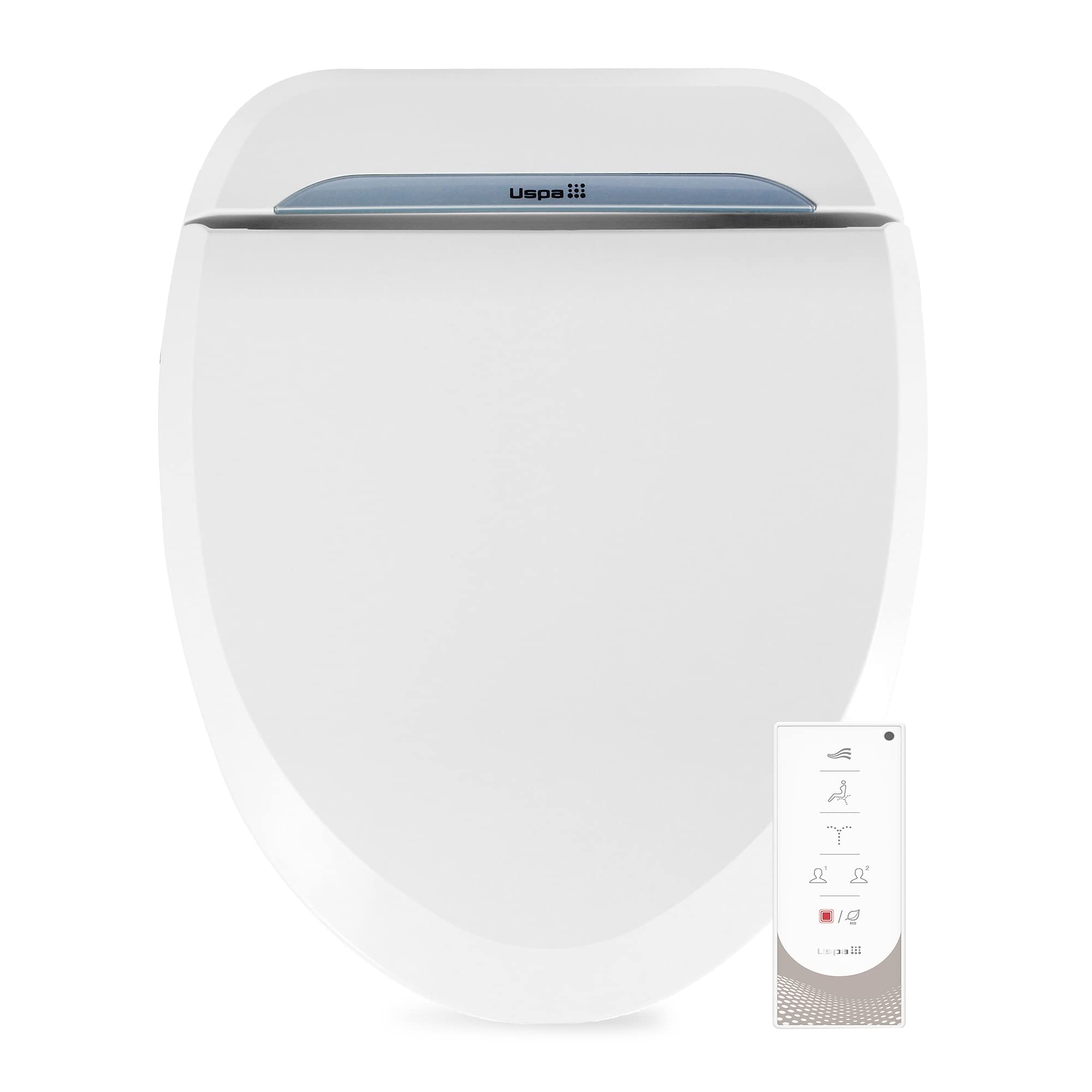 BioBidet USPA 6800 Smart Bidet Toilet Seat with Wireless Remote - Dual Nozzle, Heated Seat, Warm Air Dryer & Side Panel Control - Elongated White for Ultimate Bathroom Comfort - Perfect for Luxury Homes & Modern Bathrooms