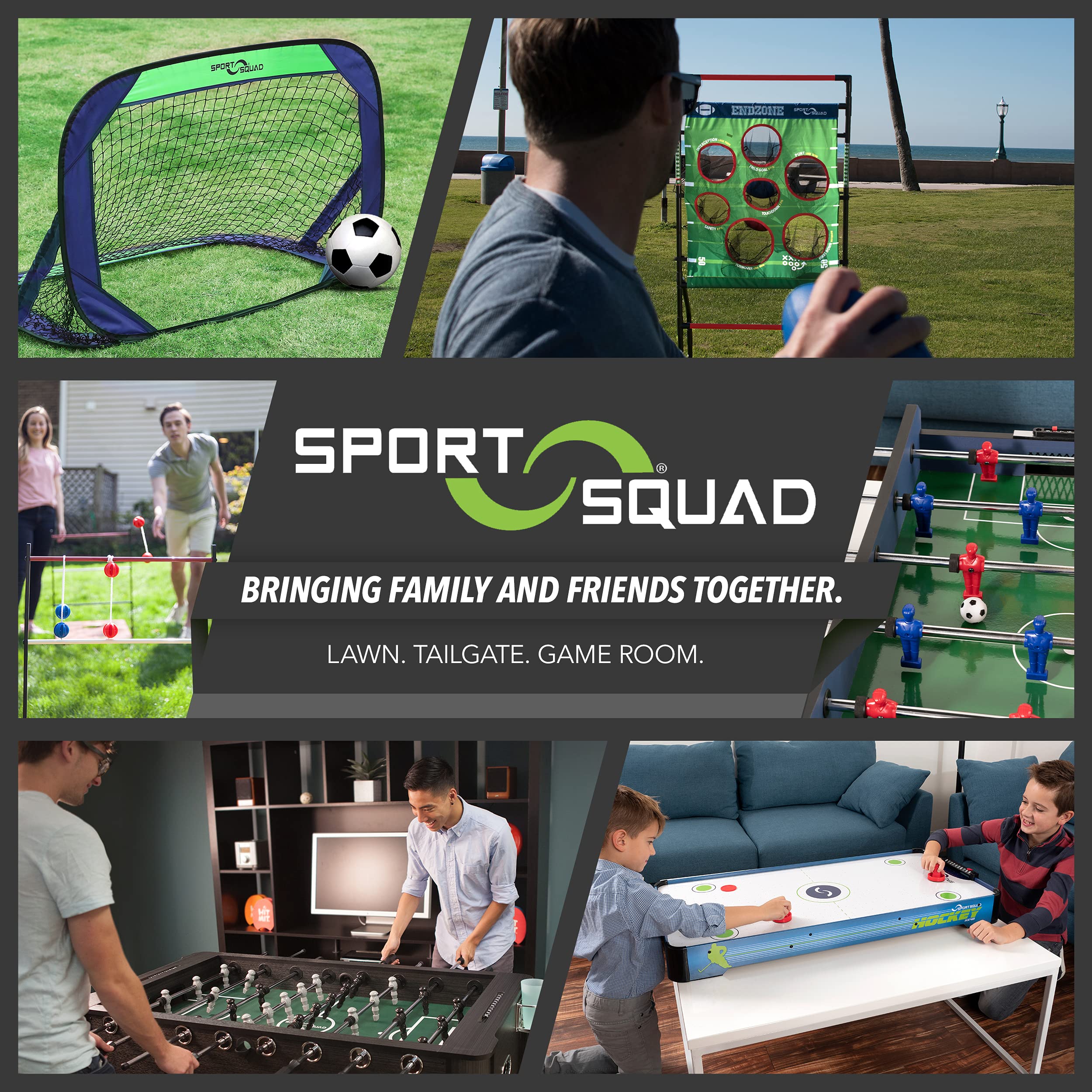 Sport Squad Wooden Foosball Table for Kids & Adults - Professional Soccer Table Game for Home Game Rooms & Bars - Durable Construction for High Volume Play - Perfect for Family Game Nights & Entertainment Areas