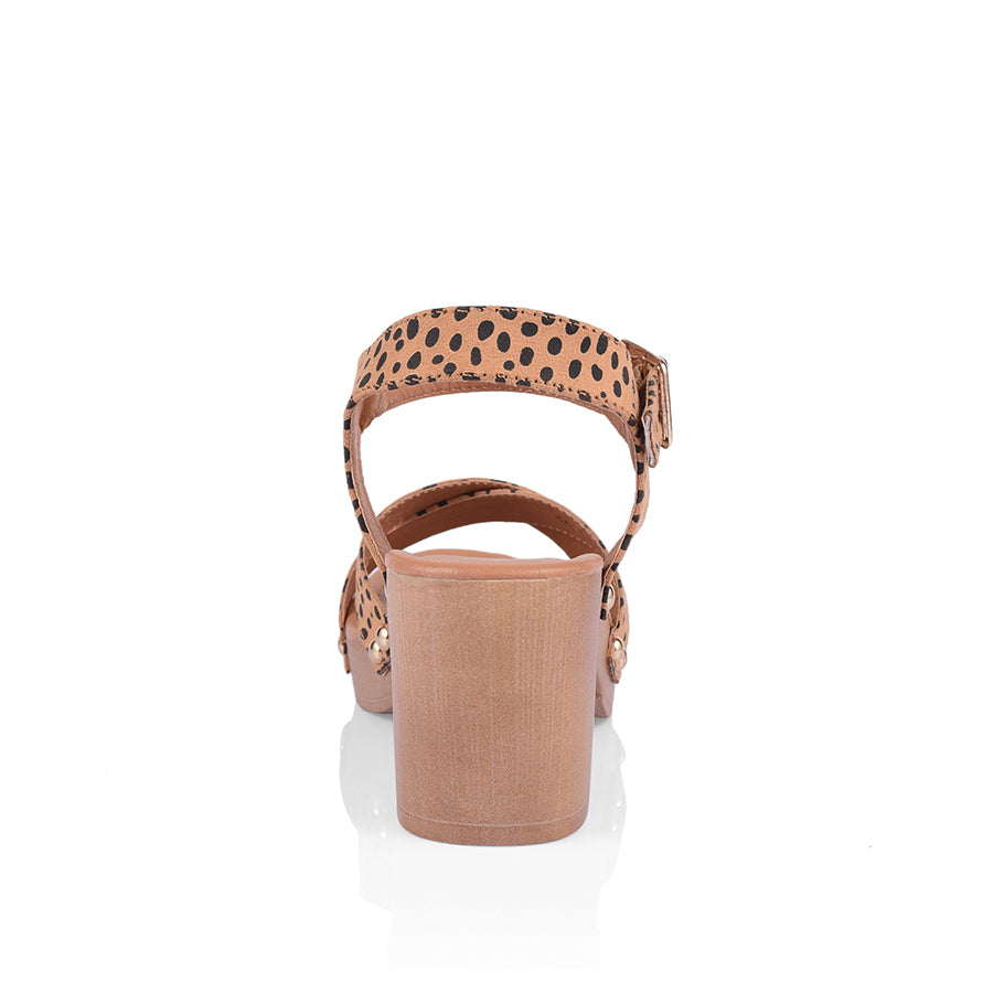 Lulu Clogs Women's Comfortable Slip-On Shoes - Nude Cheetah Print Microfiber - Perfect for Casual Wear, Home, and Outdoor Activities