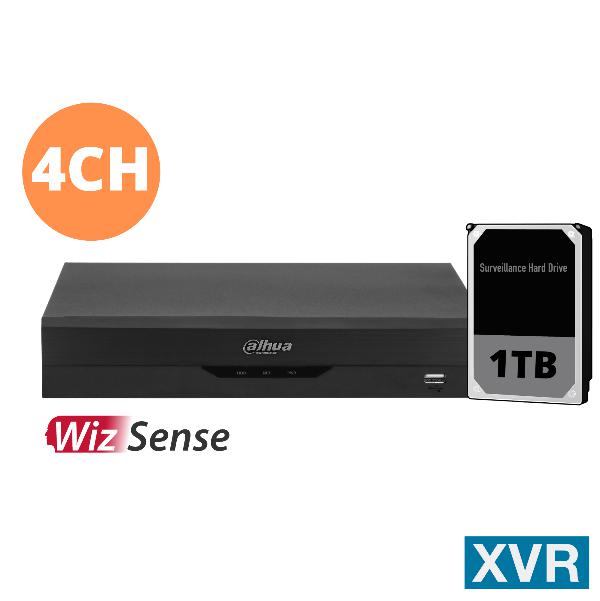 Dahua Wizsense 4 Channel 4K Digital Video Recorder - DH XVR5104HS I3 for Home & Business Security Surveillance System