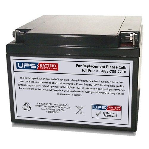 Power-Sonic PS-12260F2 12V 26Ah Sealed Lead Acid Replacement Battery - Perfect for UPS Backup, Solar Systems, Medical Equipment & Emergency Lighting