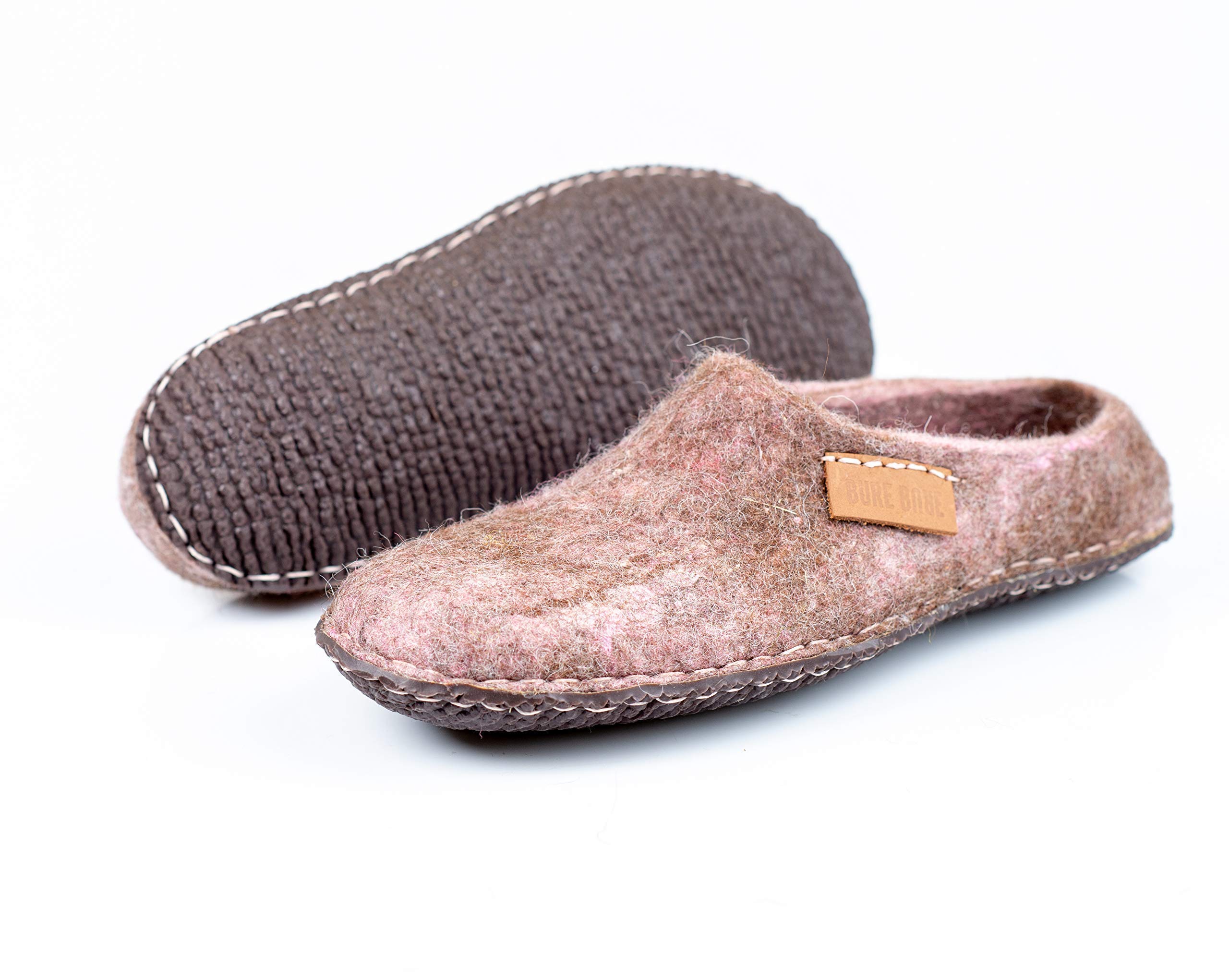 Cozy Women's Wool Slippers with Non-Slip Rubber Sole - Perfect House Shoes for Winter & Mother's Day Gift Idea - Great for Indoor Comfort, Lounging & Cold Weather Wear