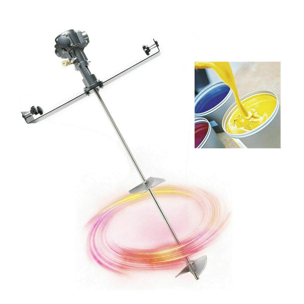 50 Gallon Pneumatic Paint Mixer Machine - Industrial Tank & Barrel Blender for Coating, Ink, Paint Liquids - Stainless Steel Blade Air Agitator with 1/2 HP Variable Speed (50-200 RPM) - Perfect for Automotive, Marine & Industrial Paint Mixing Applications