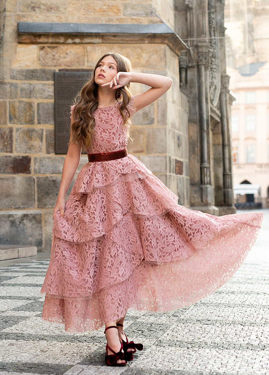 Burgundy Sequin Belt for Women - Stylish Sparkling Waist Belt for Parties, Dresses & Special Occasions