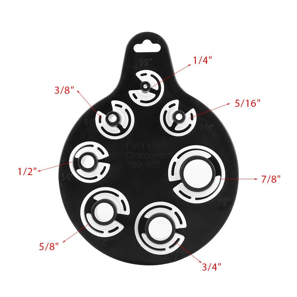 7-Piece Air Conditioner Oil Fuel Line Disconnect Tool Set - Quick Connect Sleeves for HVAC & Automotive AC System Repair & Maintenance
