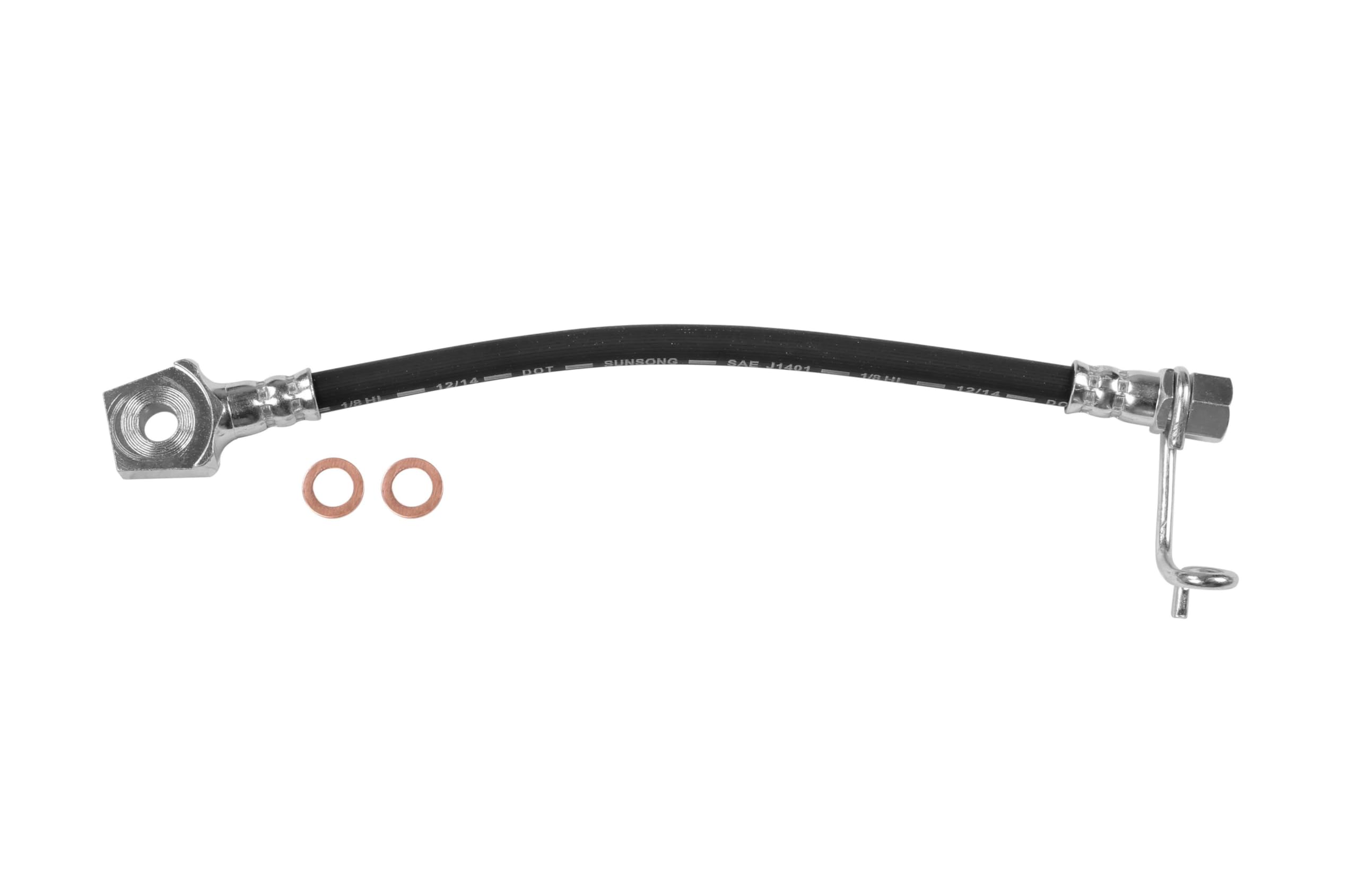 Sunsong 2204725 Brake Hydraulic Hose - High Performance Replacement for Trucks & SUVs - Durable DOT-Approved Brake Line for Safe Stopping Power in All Weather Conditions