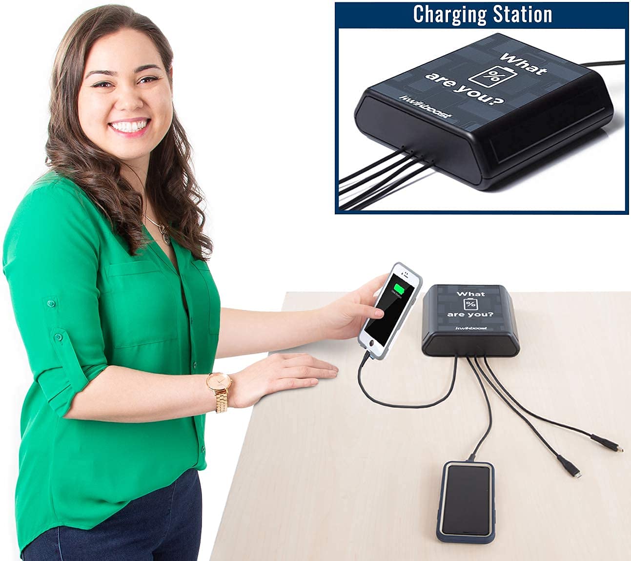 4-Port Fast Charging Station - Mini USB Charger Hub for Multiple Devices | Perfect for Dorm, Office, Library, Waiting Room & Travel | Compact & Affordable Phone Charging Dock