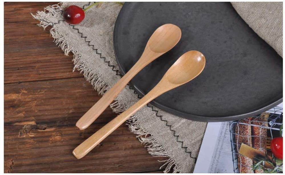 Bamboo Wooden Spoon and Fork Set - Eco-Friendly Kitchen Utensils for Cooking, Serving & Dining | Perfect for Soup, Tea, Salad & Home Decor