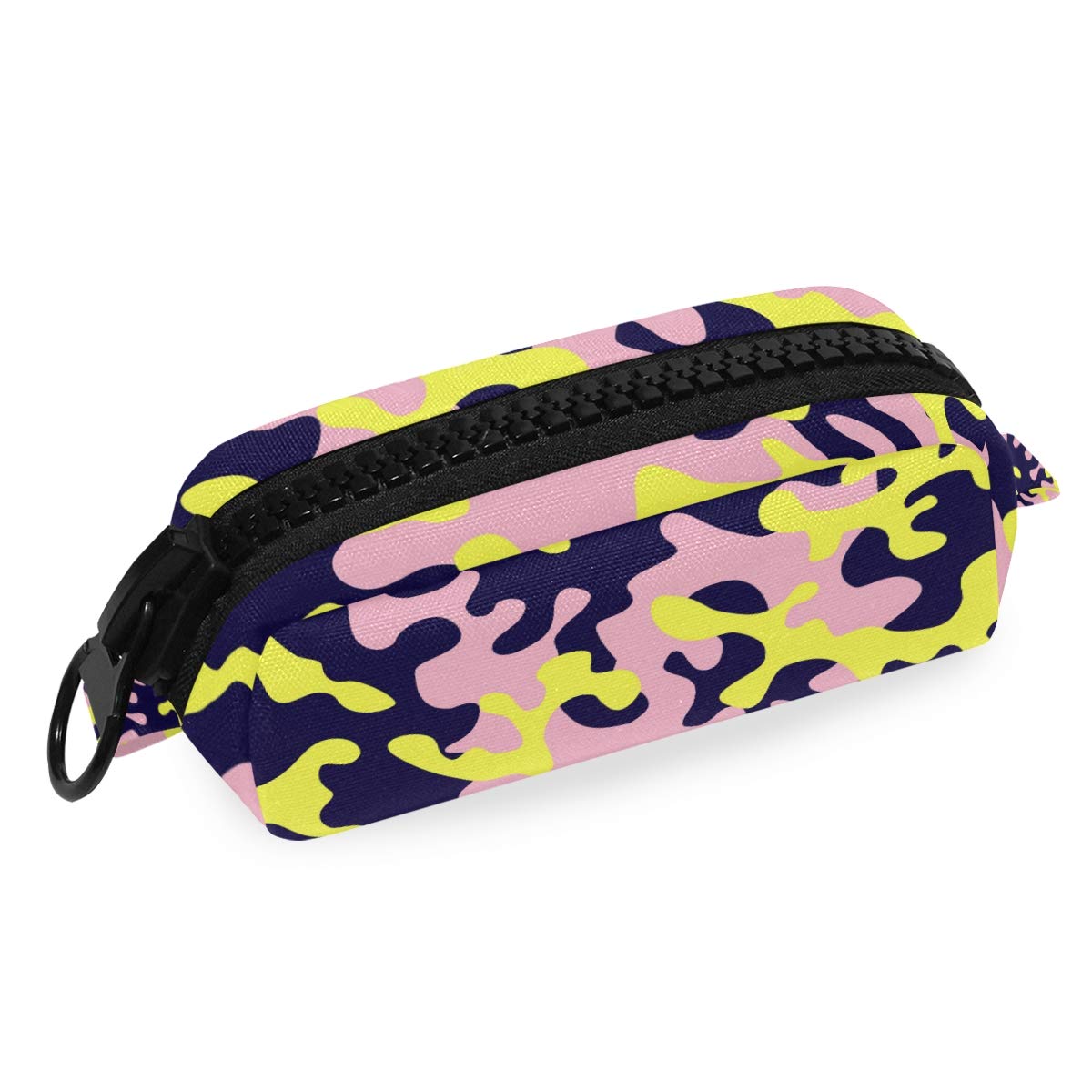 FengJu Large Capacity Pencil Case with Zipper - Military Camo Design Makeup Pouch for School, Office & Travel - Perfect for Teens, Artists & Professionals (Pens, Markers, Cosmetics Organizer)