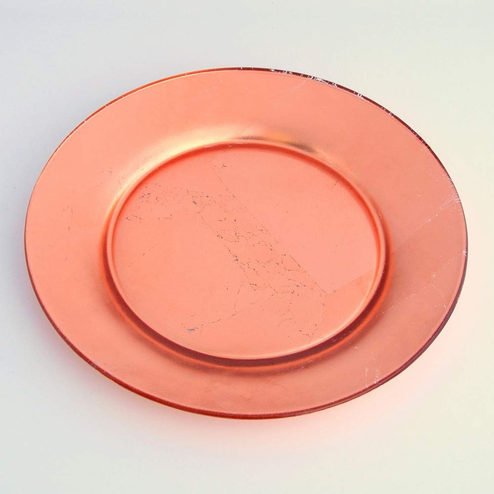 Premium Rose Gold Gilded Red Pomegranate Salad Plates Set of 4 - 7.5 Inch Elegant Dinnerware for Fine Dining, Wedding Gifts & Holiday Table Settings