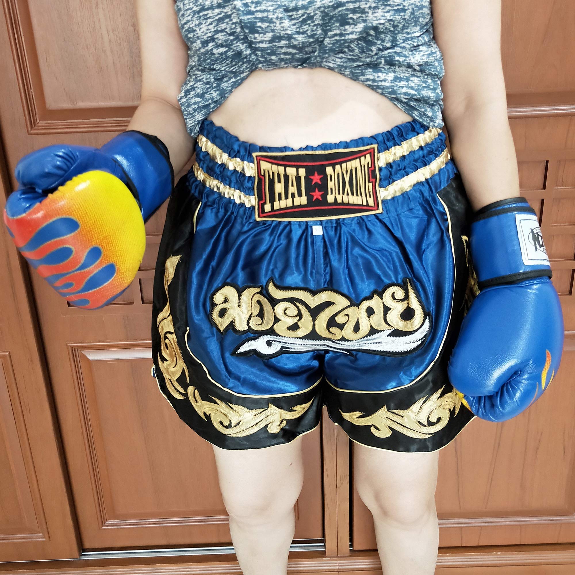 Muay Thai Shorts for Men & Women - Kickboxing, MMA, Cage Fighting & Training - Breathable Boxing Wear for Gym, Workout & Martial Arts | Ideal for Muay Thai, Kickboxing & Fitness Training