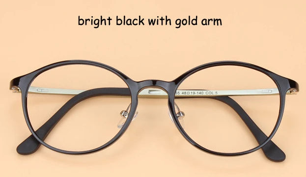 Brightzone Women's Full Rim Round Ultem Carbon Steel Eyeglasses 72055 - Lightweight & Durable Eyewear for Work, Reading & Fashion