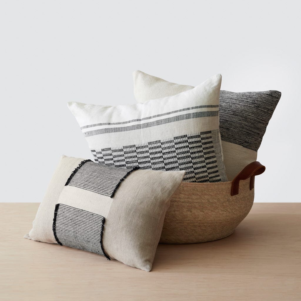 Adhira Woven Pillow Cover - Soft & Breathable Ecru Linen Cushion Case for Living Room, Bedroom, and Sofa Decor