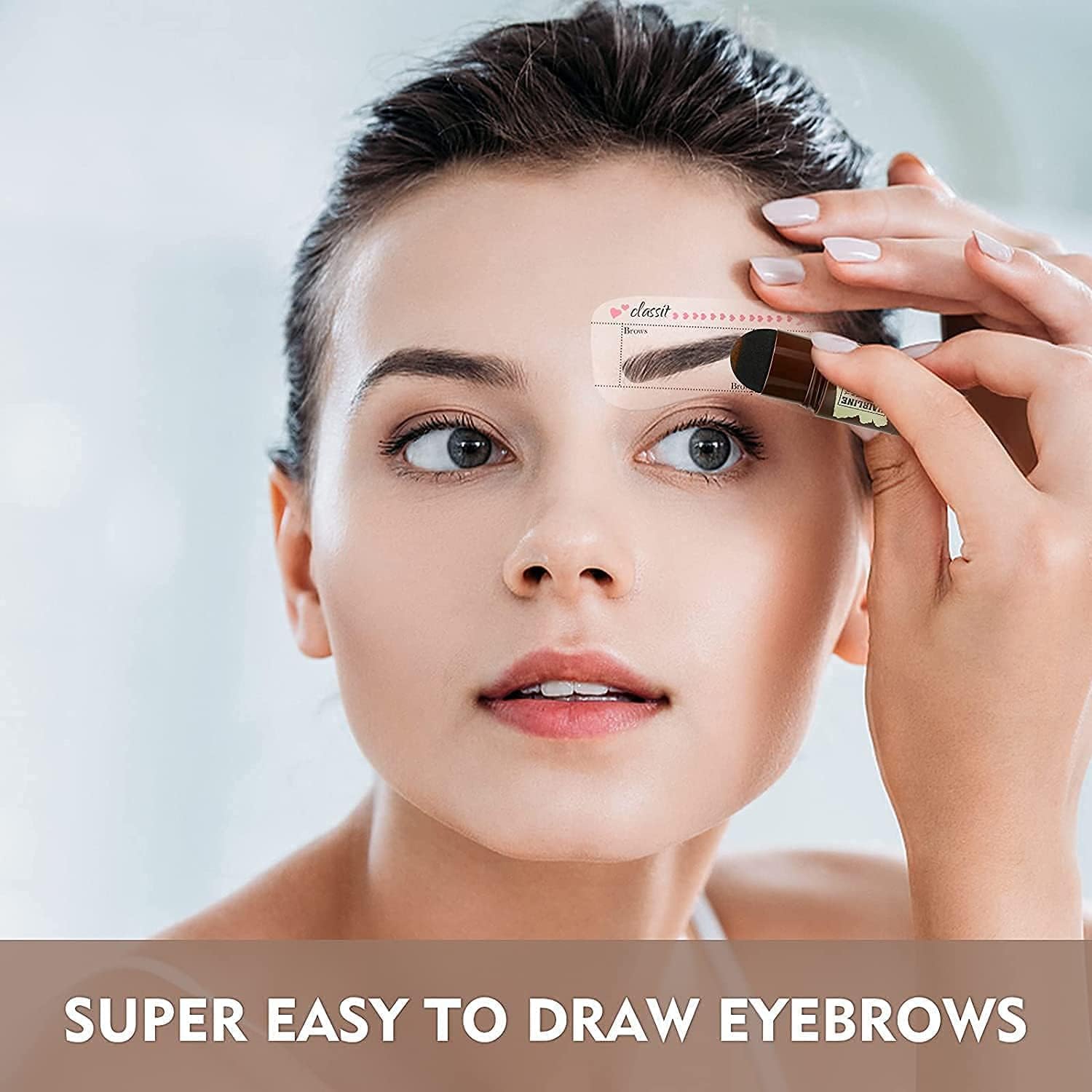 Mantavya Hairline Powder & Shading Sponge Pen - Light Brown Hair Shadow Powder Stick for Thinning Hair & Quick Root Touch-Up - Perfect for Daily Use, Travel & Hairline Enhancement