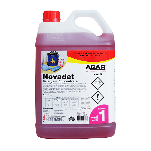Novadet Concentrated Detergent for Terrazzo, Marble & Slate Floors - Heavy-Duty Stone Cleaner for Home & Commercial Use
