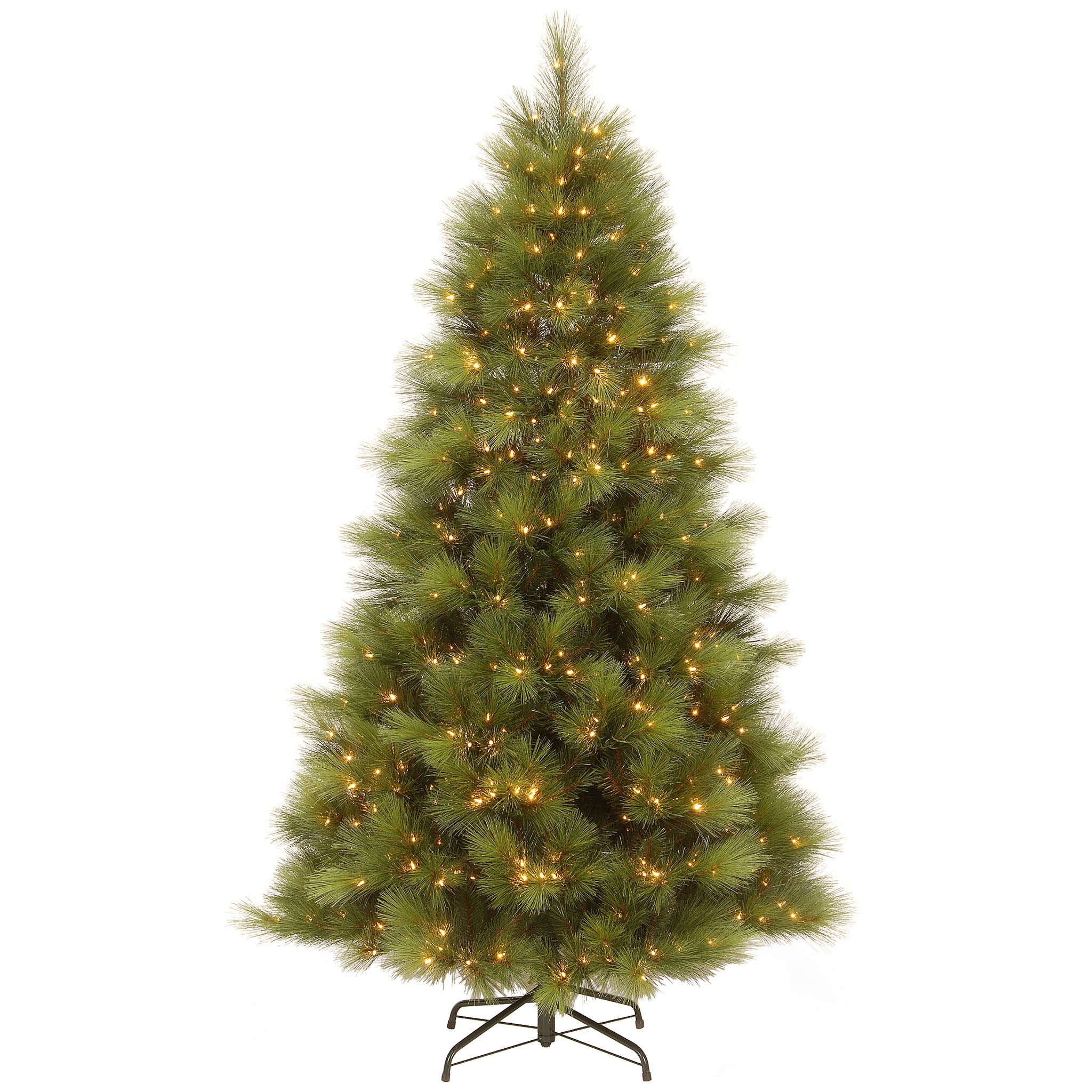 7.5 ft Pre-Lit Arcadia Pine Artificial Christmas Tree with Dual Color LED Lights - Perfect for Home, Office, and Holiday Decorations