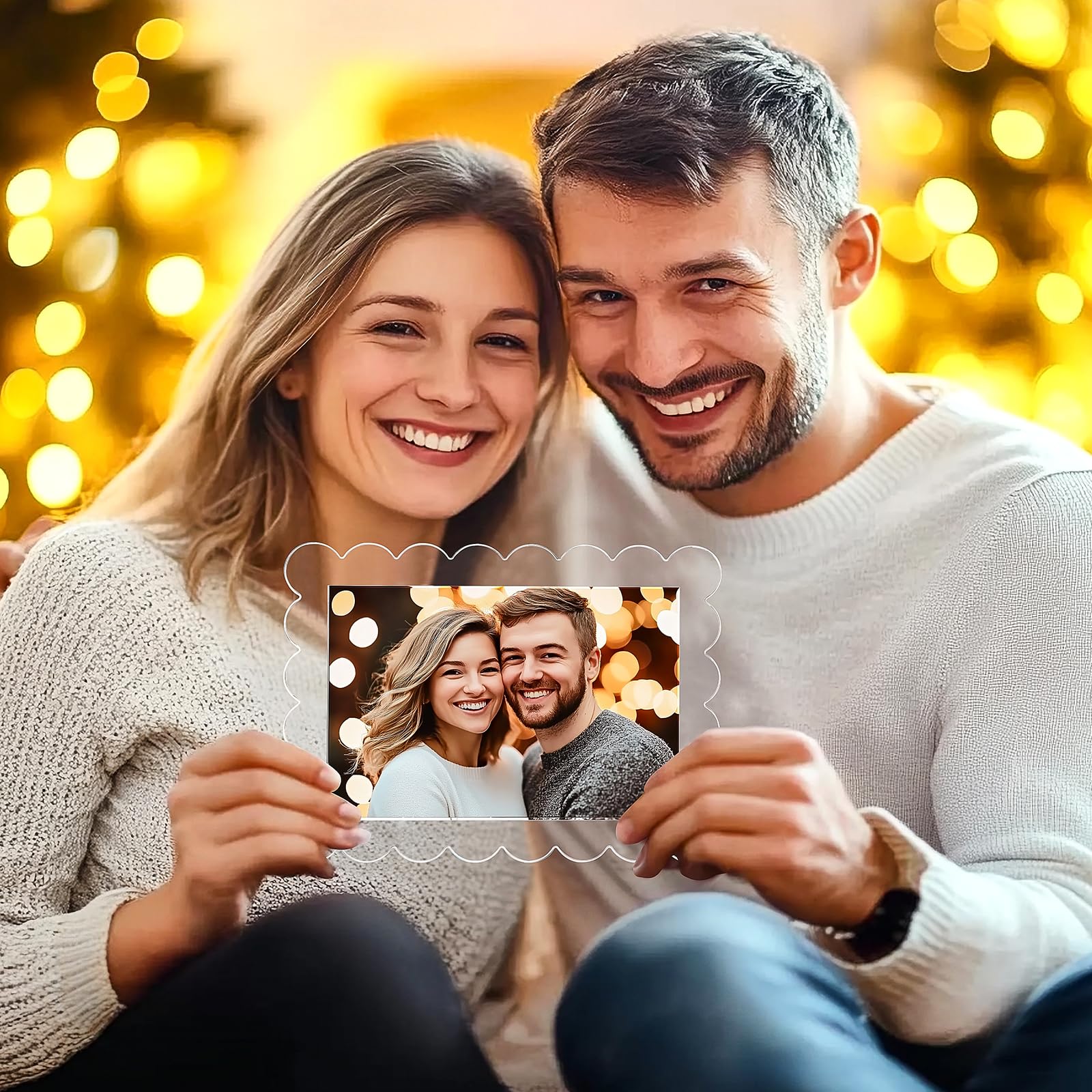 3 Pack 4x6 Magnetic Photo Frames - Clear Acrylic for Refrigerator & Desktop Display