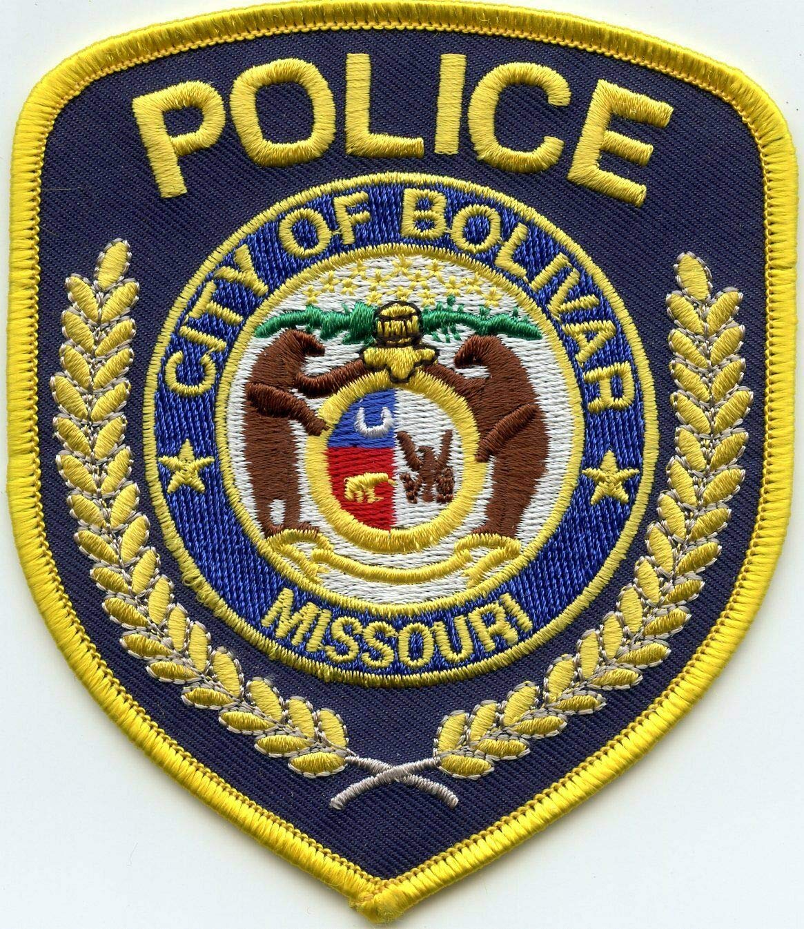 Custom Embroidered Patches for Women & Men - Bolivar Missouri MO Police Badge - Perfect for Jackets, Hats, Bags & Uniforms