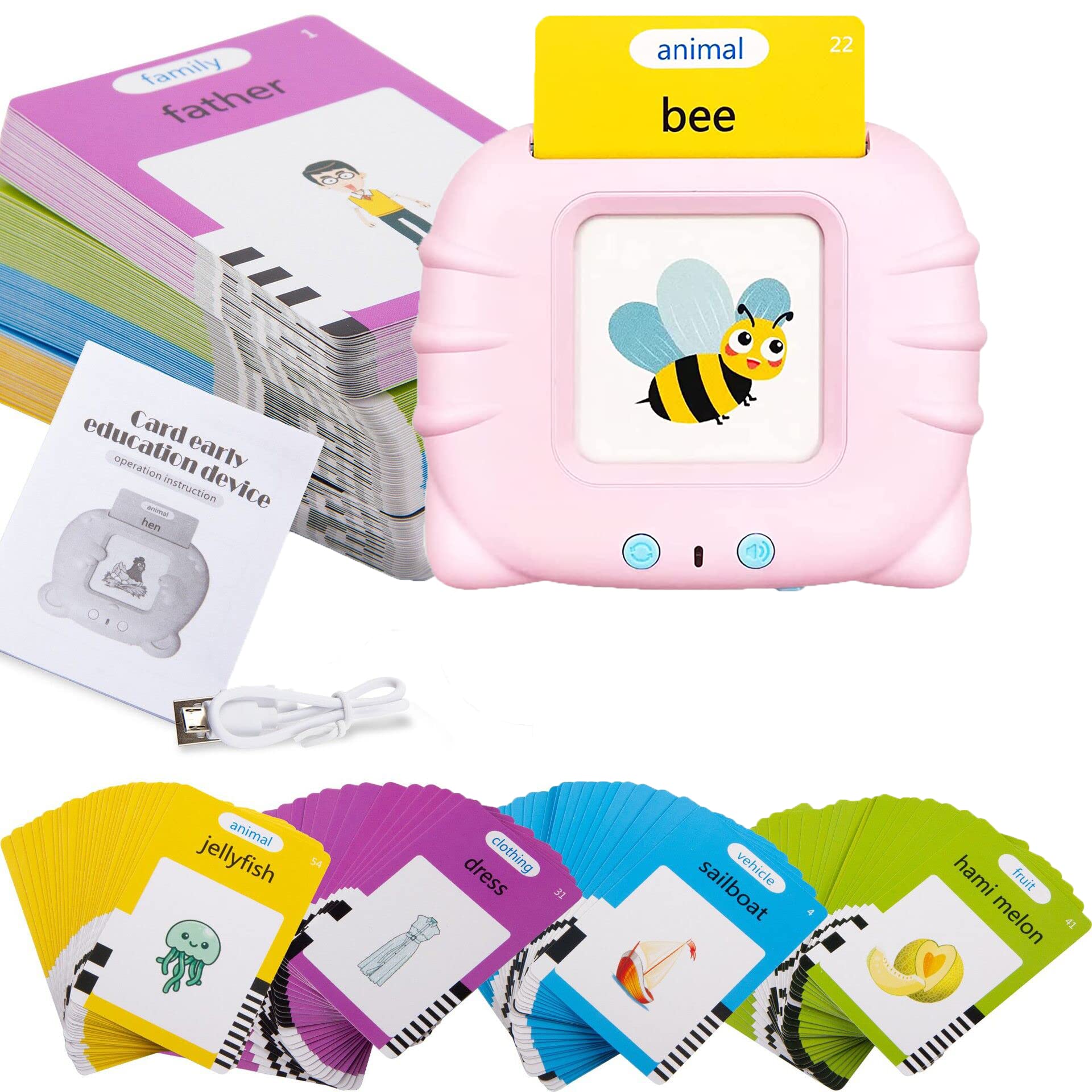 Talking Flash Cards for Toddlers 3-6 Years - 510 Sight Words Learning Toys for Speech Therapy & Autism Sensory Play