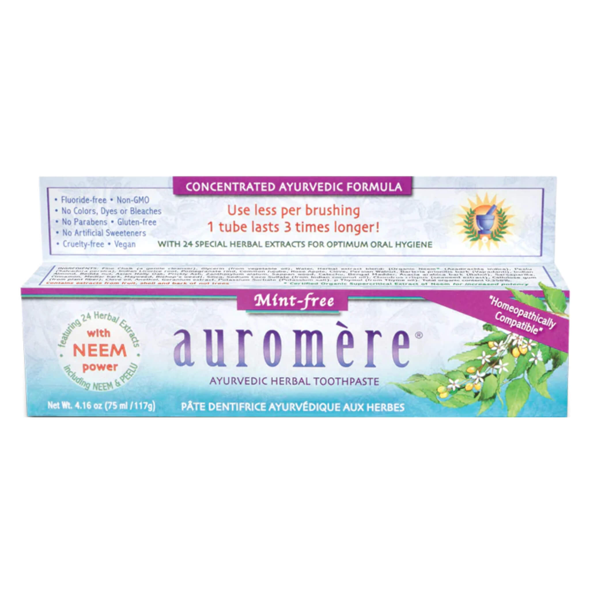 Best Ayurvedic Mint-Free Toothpaste for Sensitive Teeth - Natural & Fluoride-Free Oral Care - Perfect for Travel & Daily Use