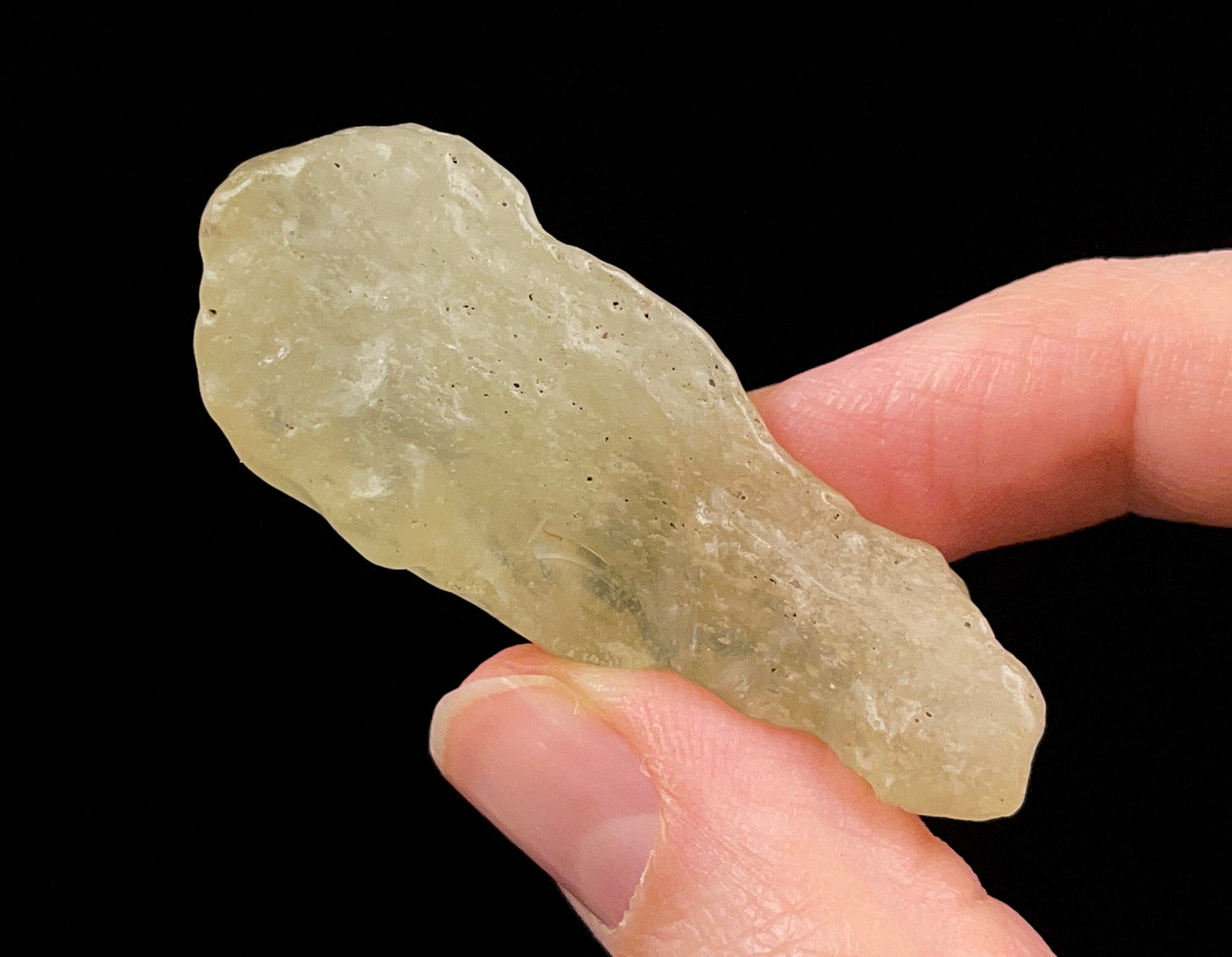 Libyan Desert Glass Raw Crystal - Rare B Grade Natural Rock & Mineral Specimen for Collectors, Unique Gift & Home Decor | Perfect for Healing Crystals Display, Meditation Space & Geological Collections
