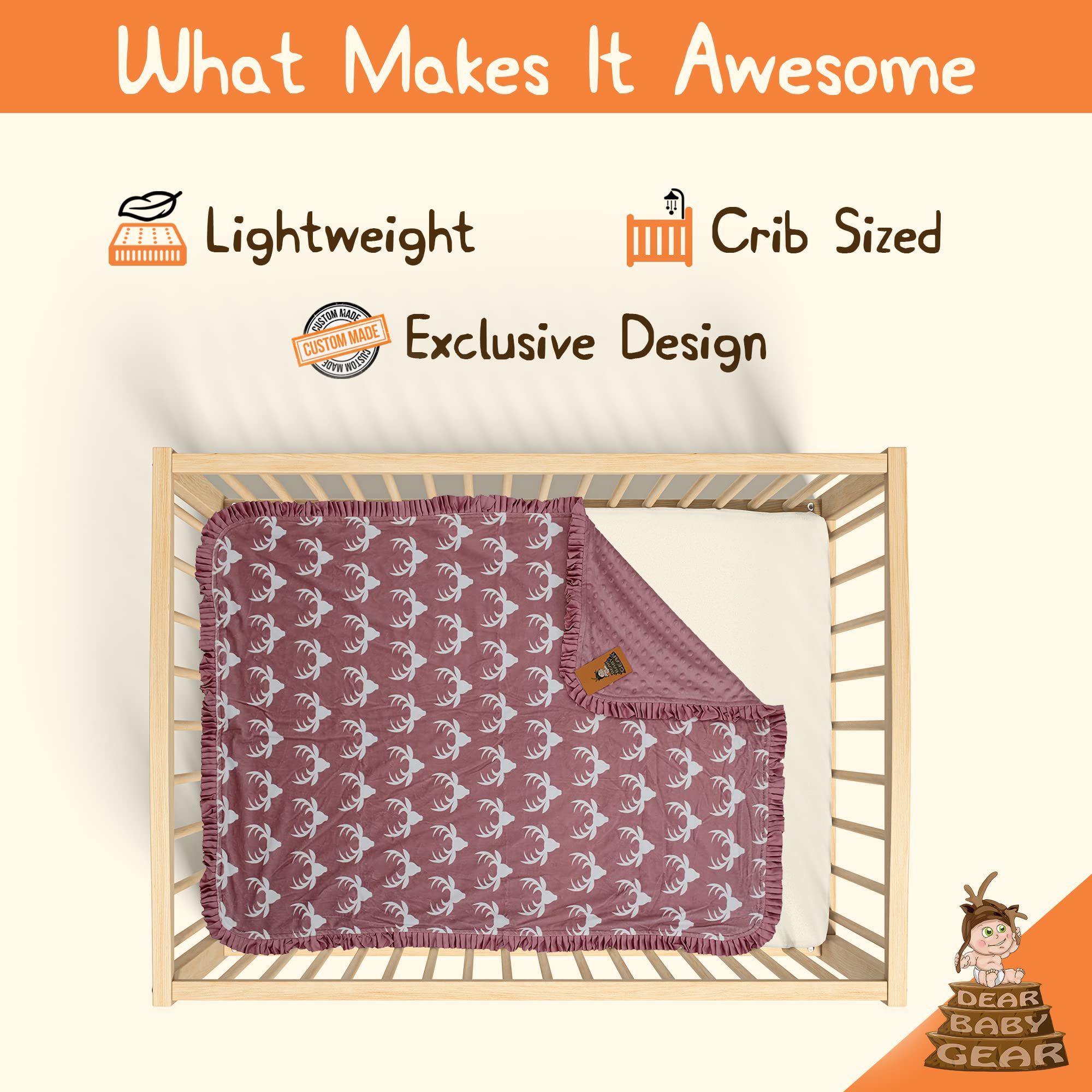 Deluxe Double Layer Baby Blanket - Gender Neutral Nursery Quilt for Newborns - Perfect for Gifting & Nursery Decor