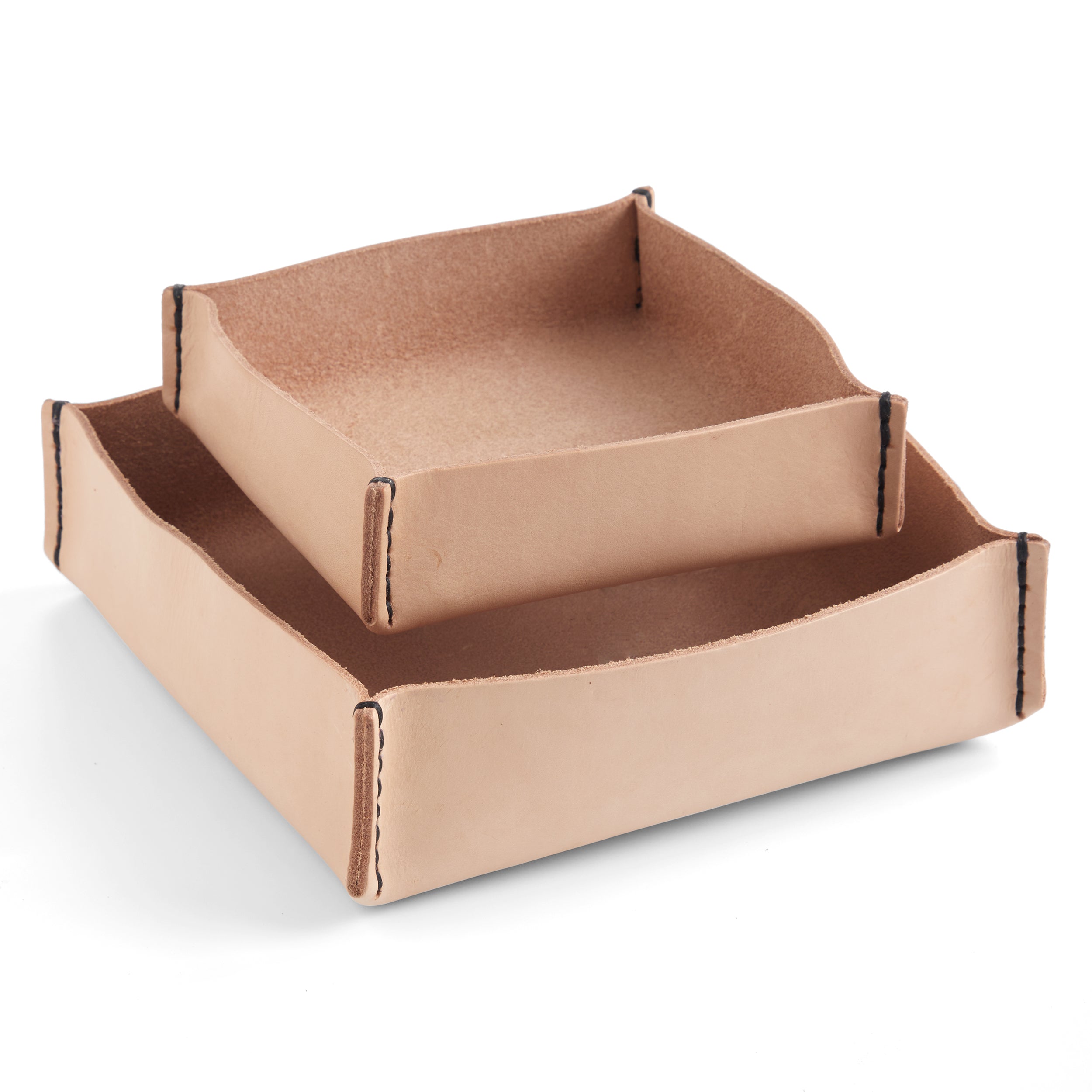 Premium Leather Tray Set - Handcrafted Organizer for Jewelry, Watches & Keys | Perfect for Home Decor, Office Desk & Gift Giving