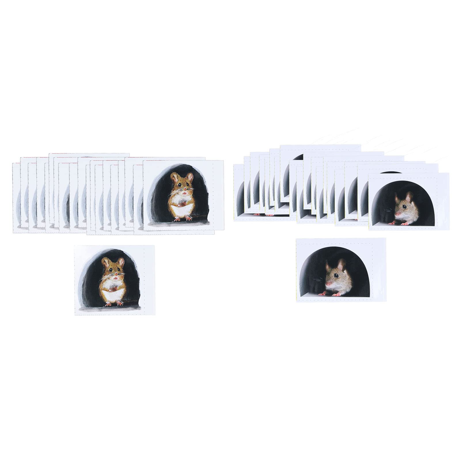Cartoon Mouse Hole Wall Stickers - 20PCS Adhesive Decals for Skirting Boards, Furniture & Kitchen Decor - Cute Home Decoration for Kids Room & Playful Interior Design