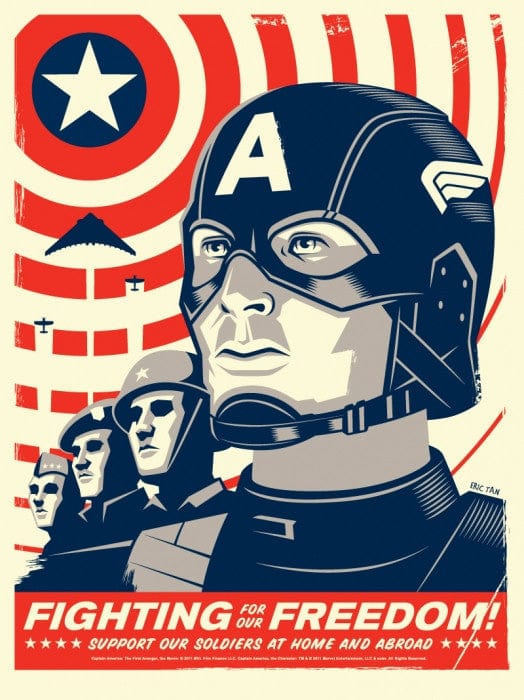 Captain America Eric Tan Poster - Vintage Marvel Superhero Wall Art for Home, Office & Gamer Room Decor