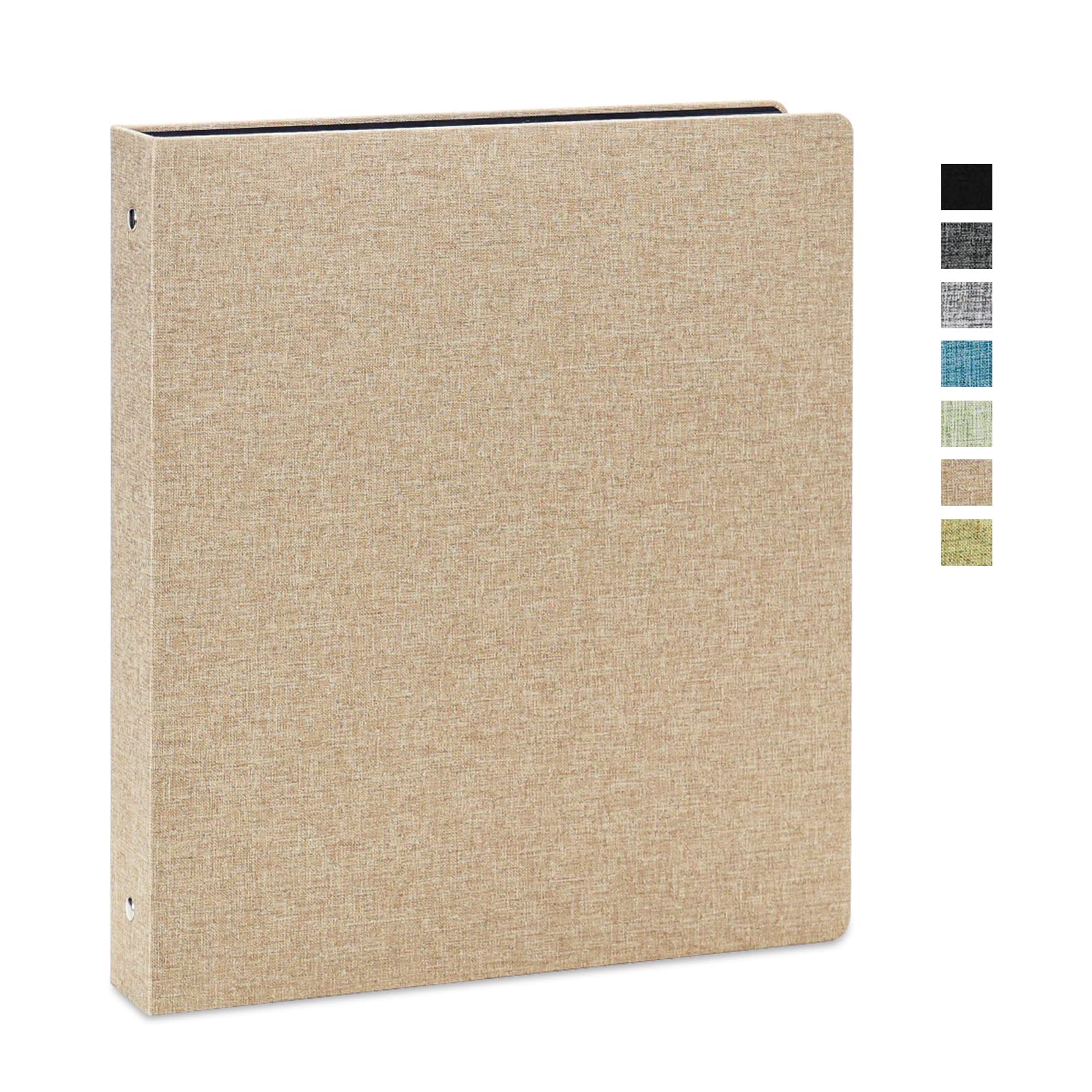 Vienrose 1 Inch 3 Ring Binder with Durable Round Rings - Linen Cover for 8.5