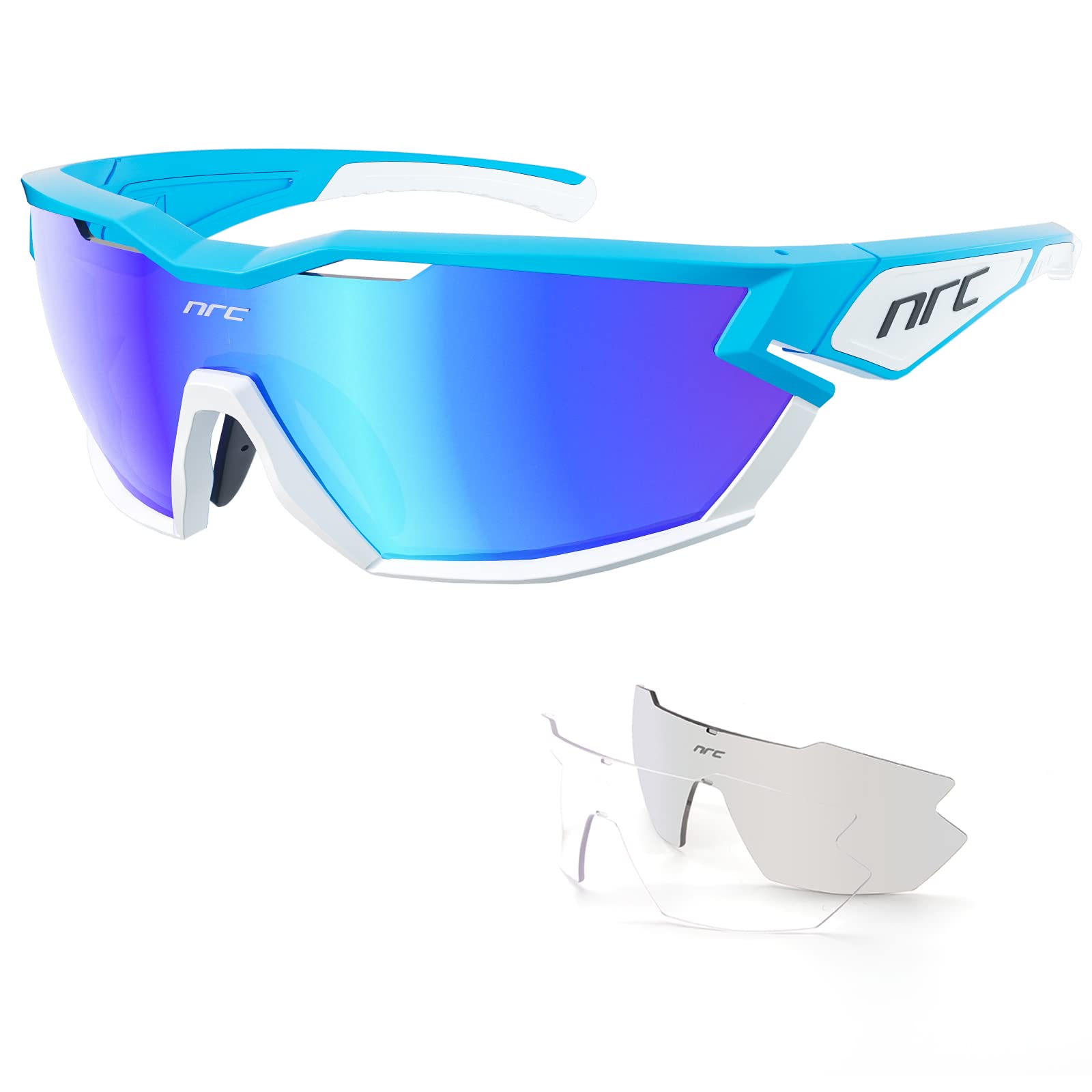 NRC Cycling Sunglasses for Men & Women - UV Protection MTB Mountain Bike Riding Glasses - Sport Bicycle & Beach Outdoor Activities