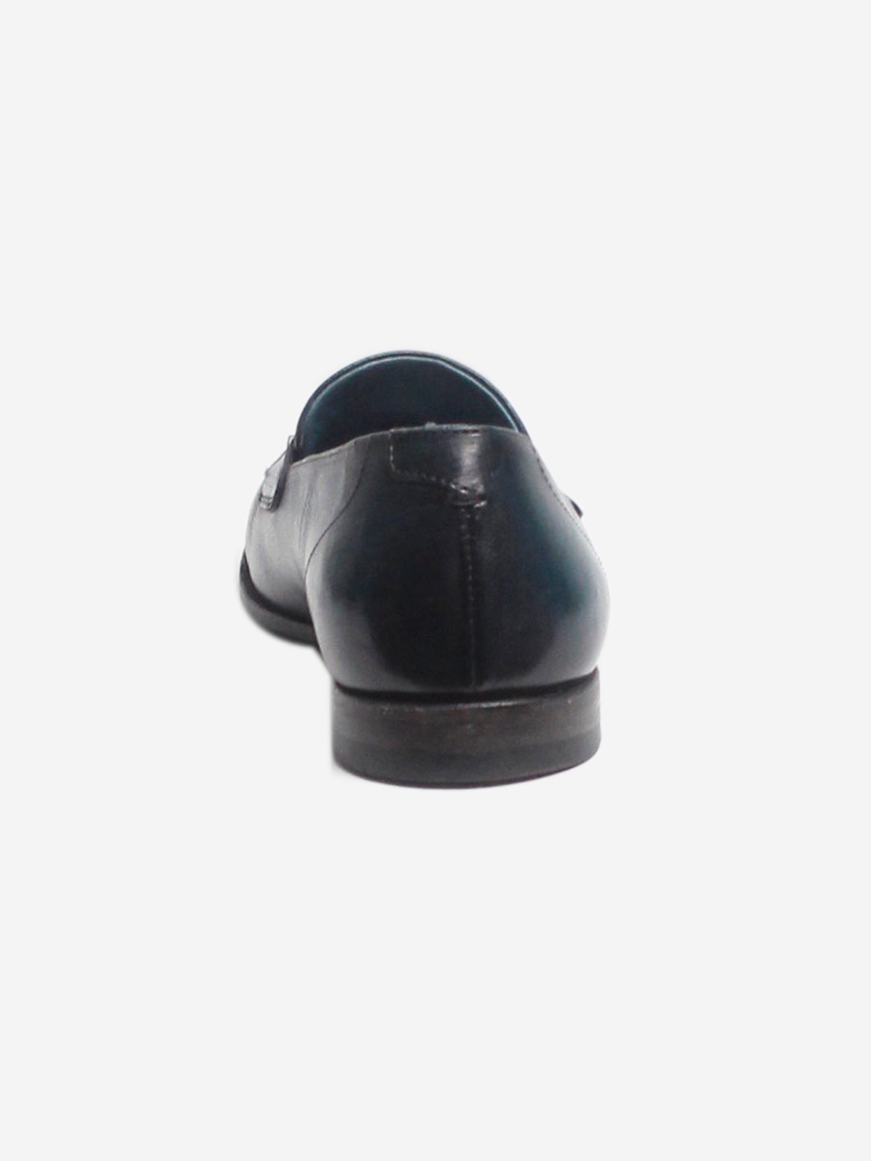 Blue Leather Tassel Loafers Women's Size EU 37.5 (US 7.5) - Comfortable Slip-On Shoes for Office, Casual Wear & Travel