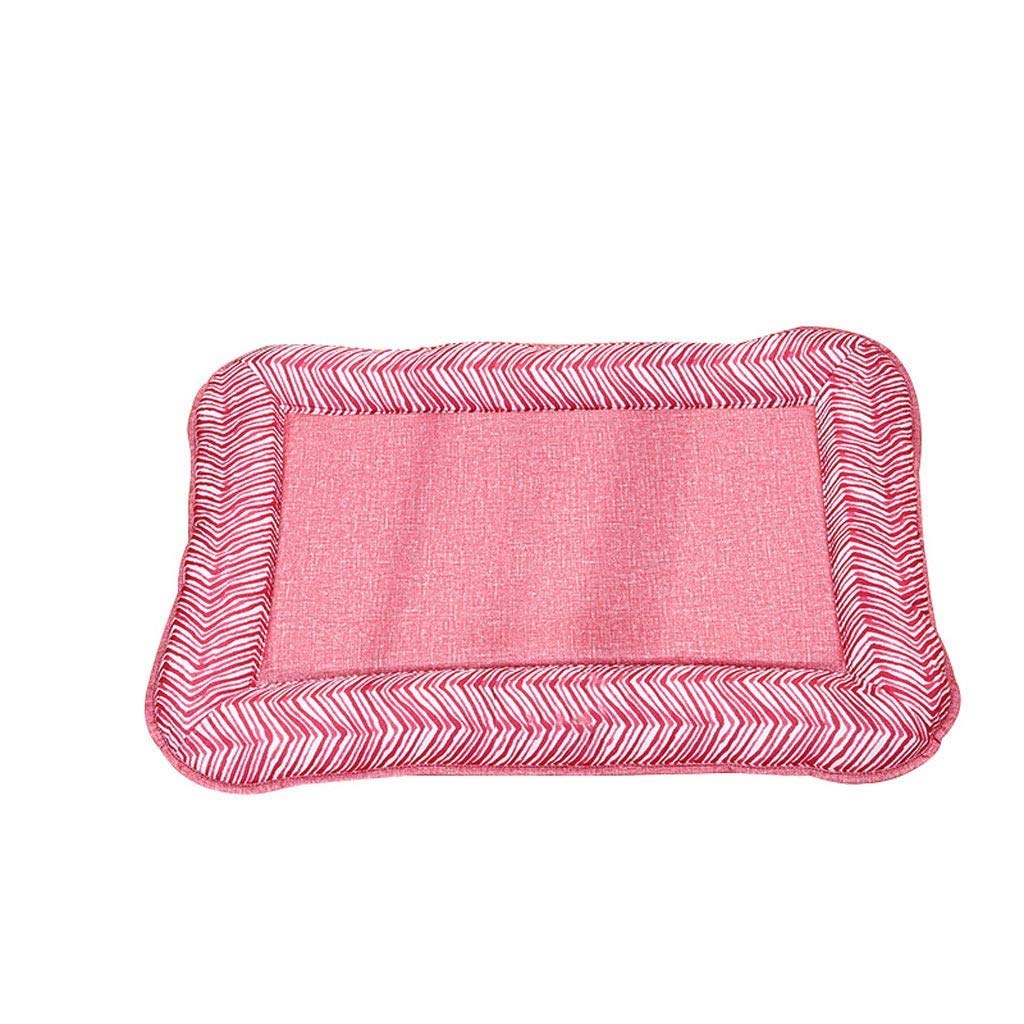 **Washable Anti-Slip Dog Bed Crate Pad - Soft Kennel Mat for Large, Medium & Small Pets - Pink Small Size - Perfect for Crates, Carriers & Home Use**