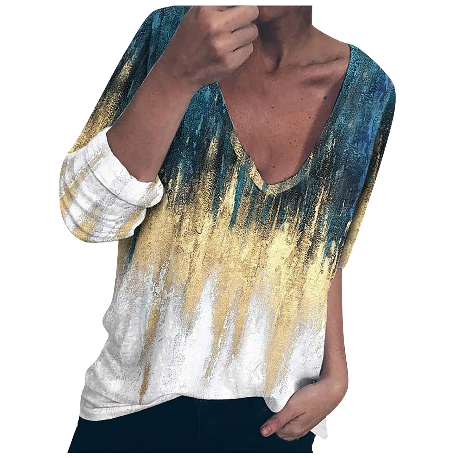 Women's Camouflage Print Long Sleeve Casual Pullover Top - Summer Blouse for Outdoor Adventures, Hiking & Streetwear Fashion