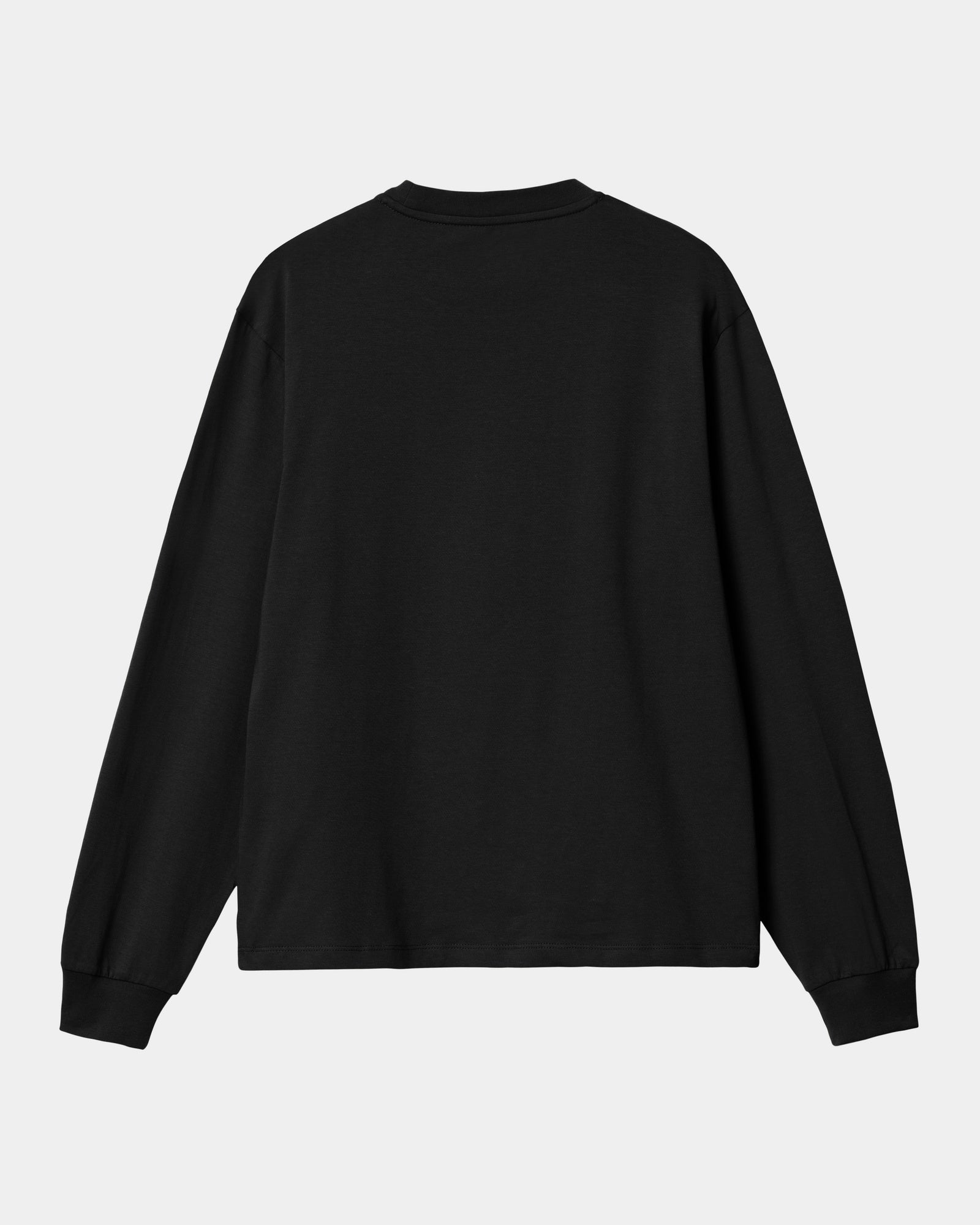Women's Long Sleeve Pocket T-Shirt - Soft Cotton Casual Top for Everyday Wear | Black | Perfect for Work, Travel & Outdoor Activities