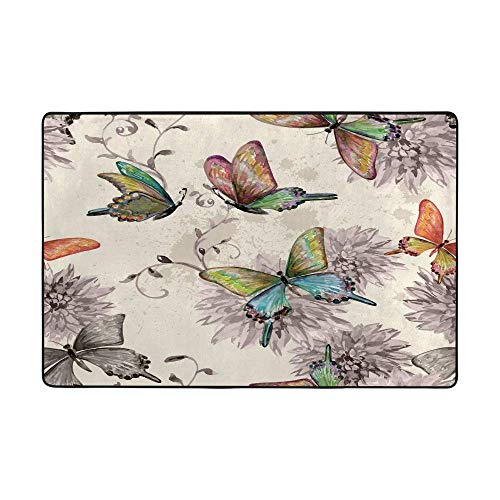 Vintage Flying Butterflies Watercolor